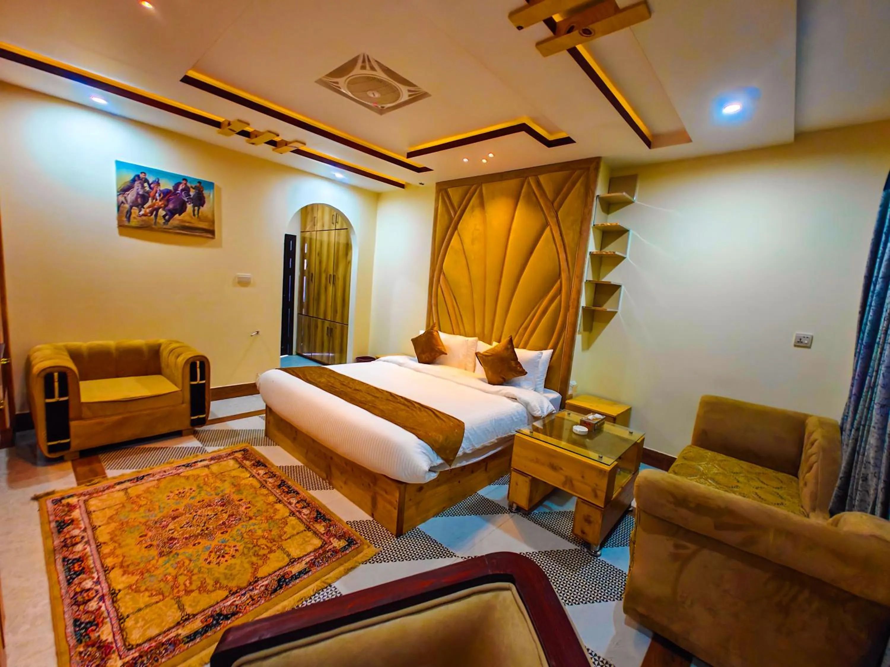 Bed in Kabirs Hotel Kalam