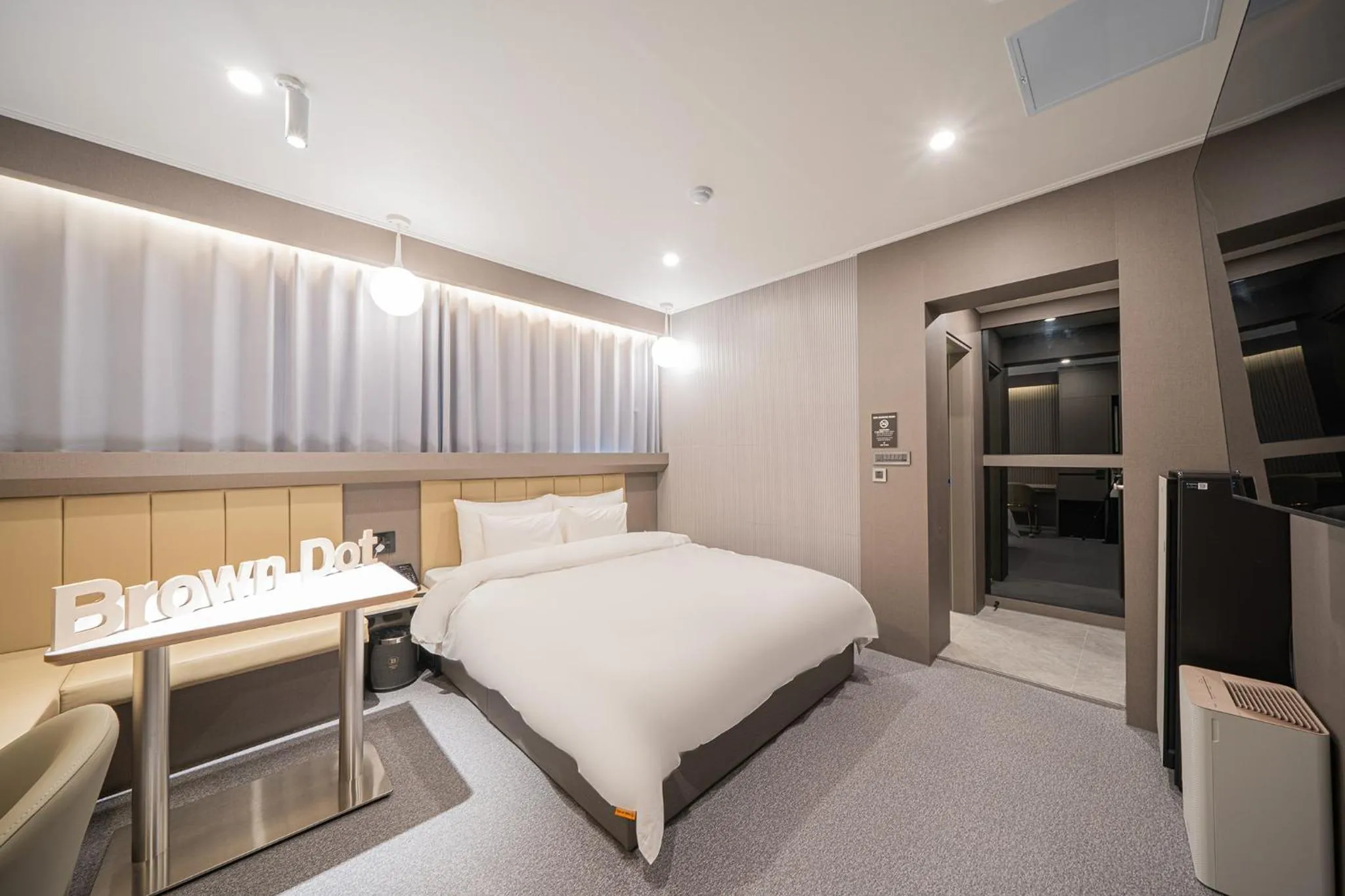 Bed in Brown Dot Hotel Sangju