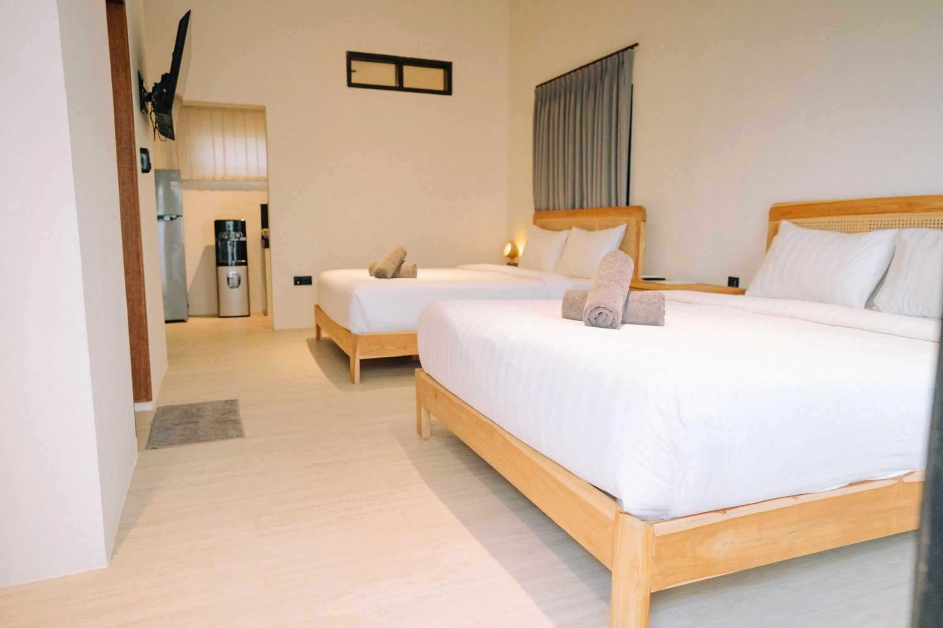 Bed in Susurro Villas - New Cozy Bungalow - Private Kitchen - Free Gym Access - 80Mbps WiFi