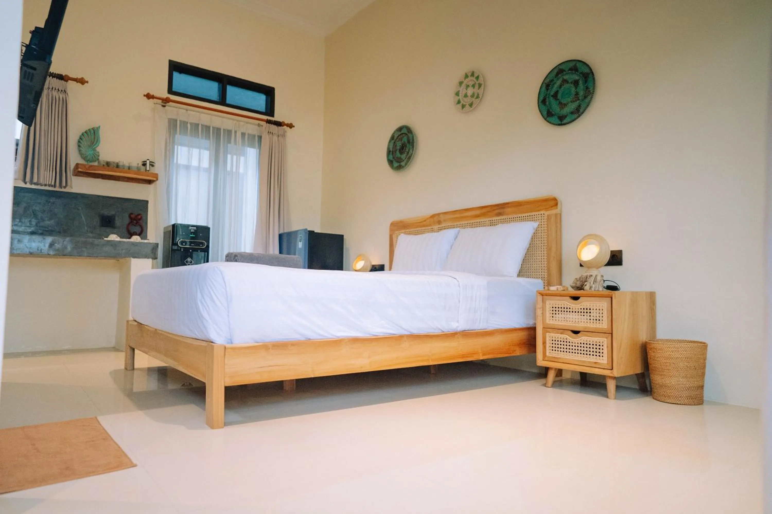 Bed in Susurro Villas - New Cozy Bungalow - Private Kitchen - Free Gym Access - 80Mbps WiFi