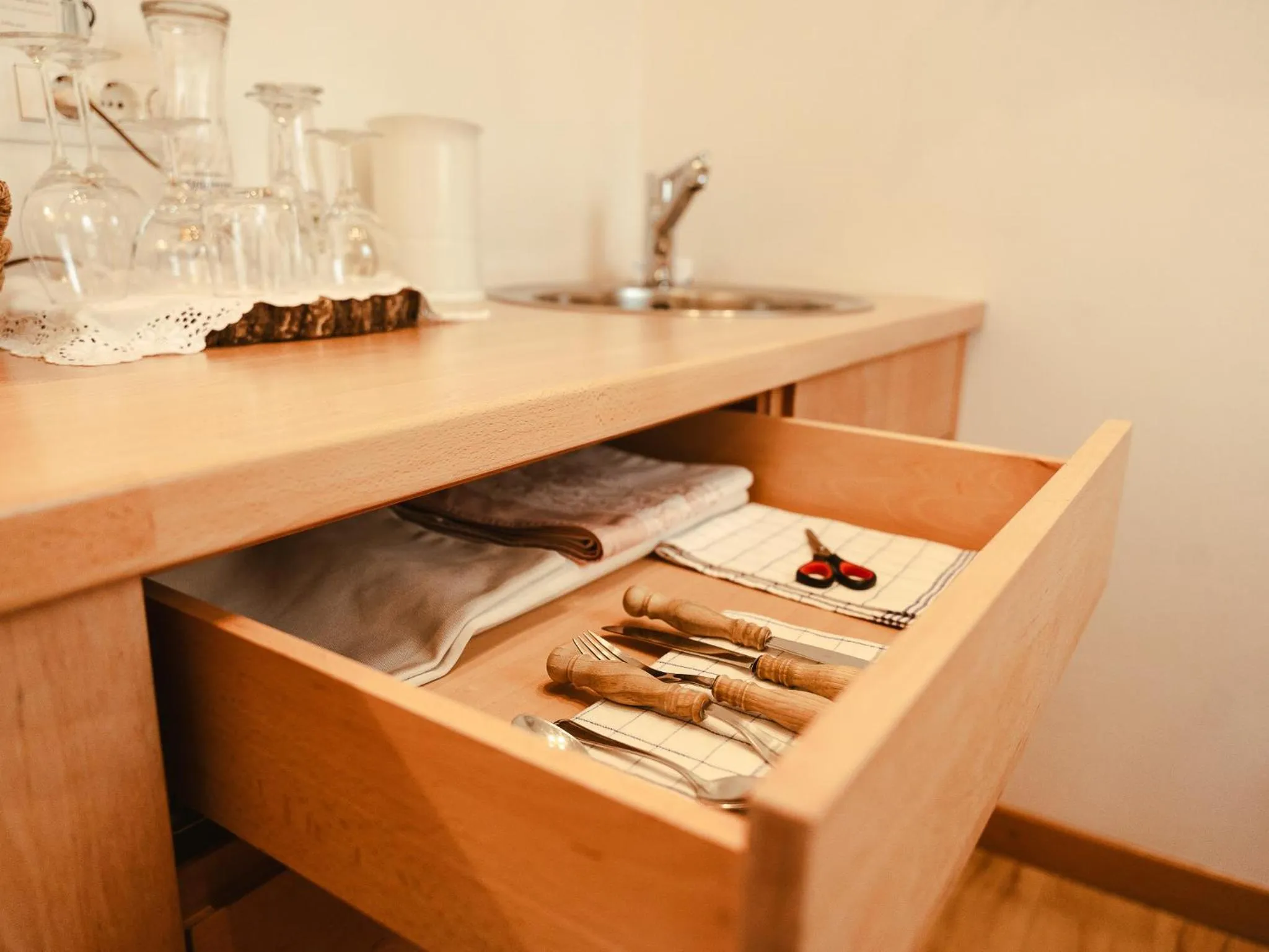 Kitchen or kitchenette in Hotel Villa Freiheim