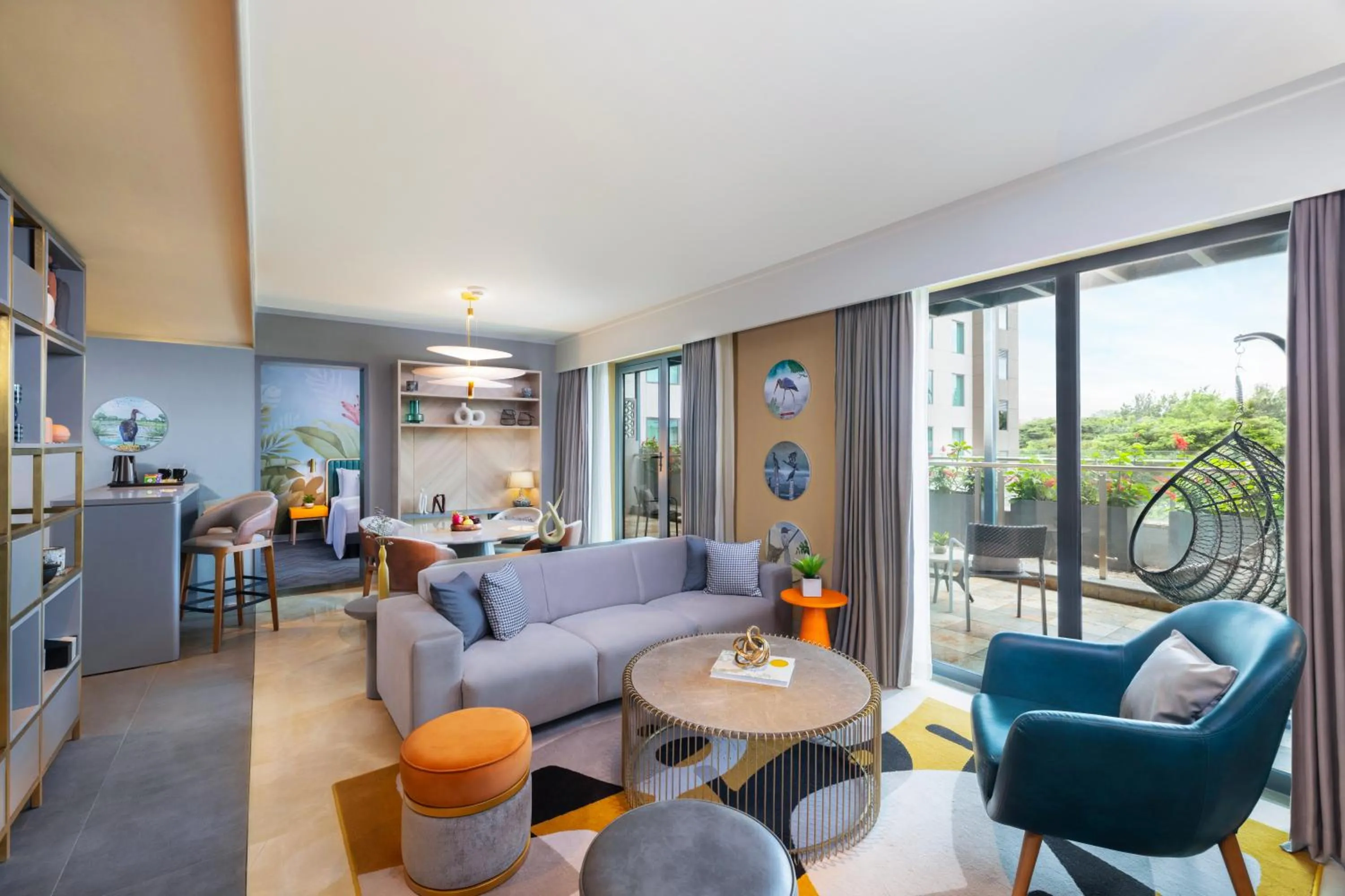 Seating area in ibis Styles Mysuru