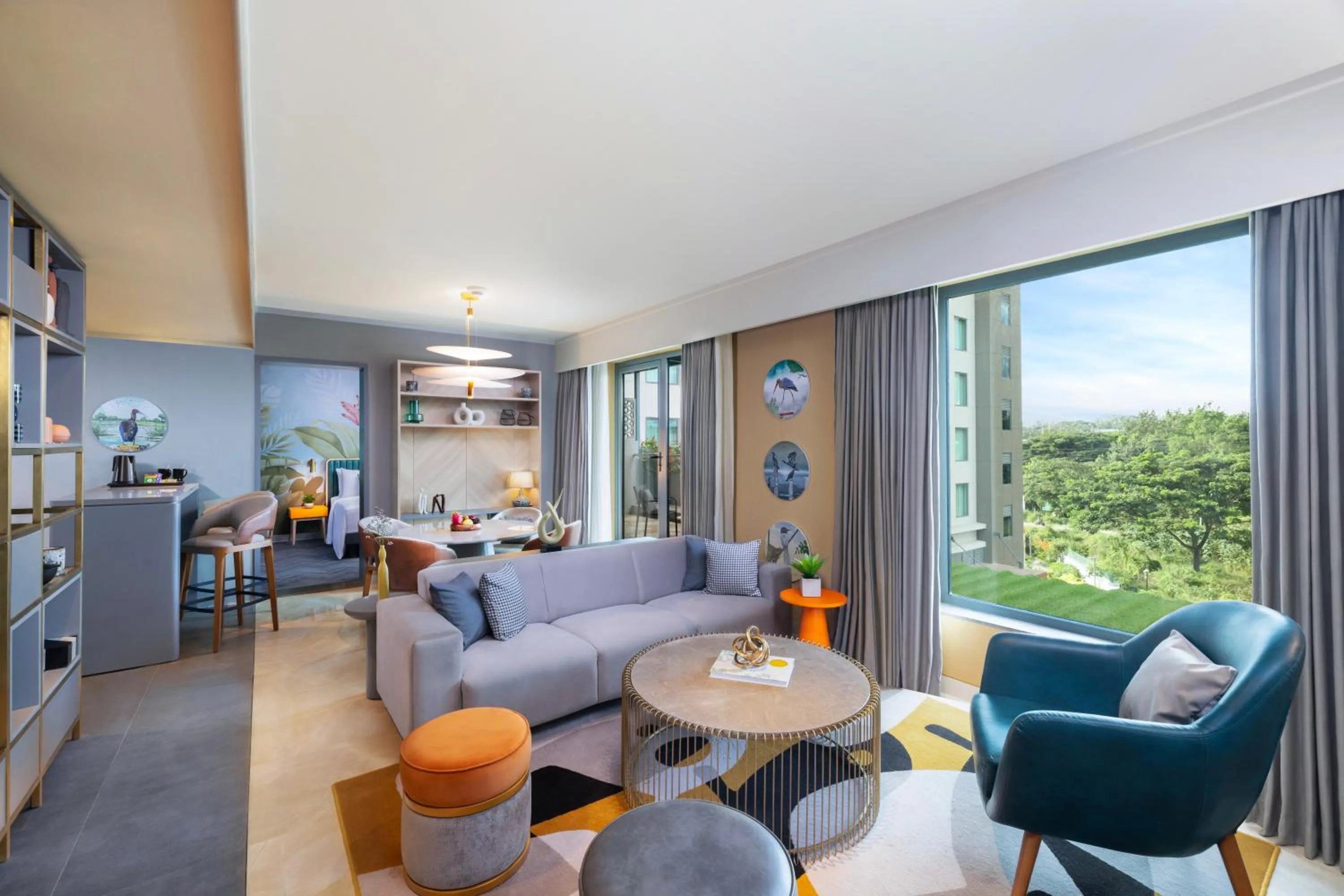 Seating area in ibis Styles Mysuru