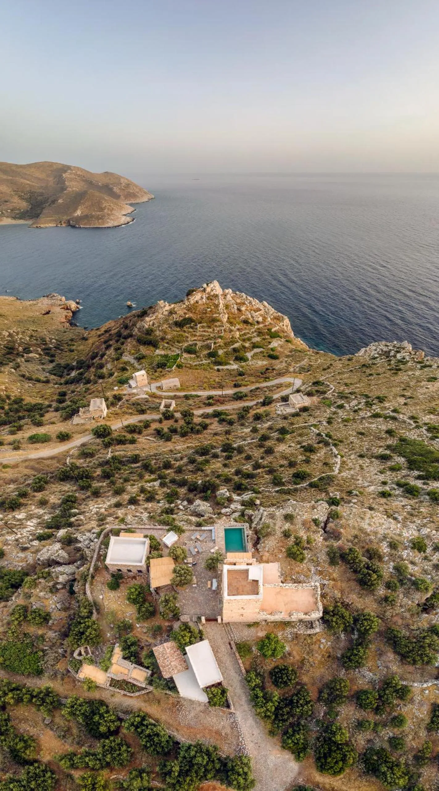 Bird's eye view in Tainaron Blue Retreat