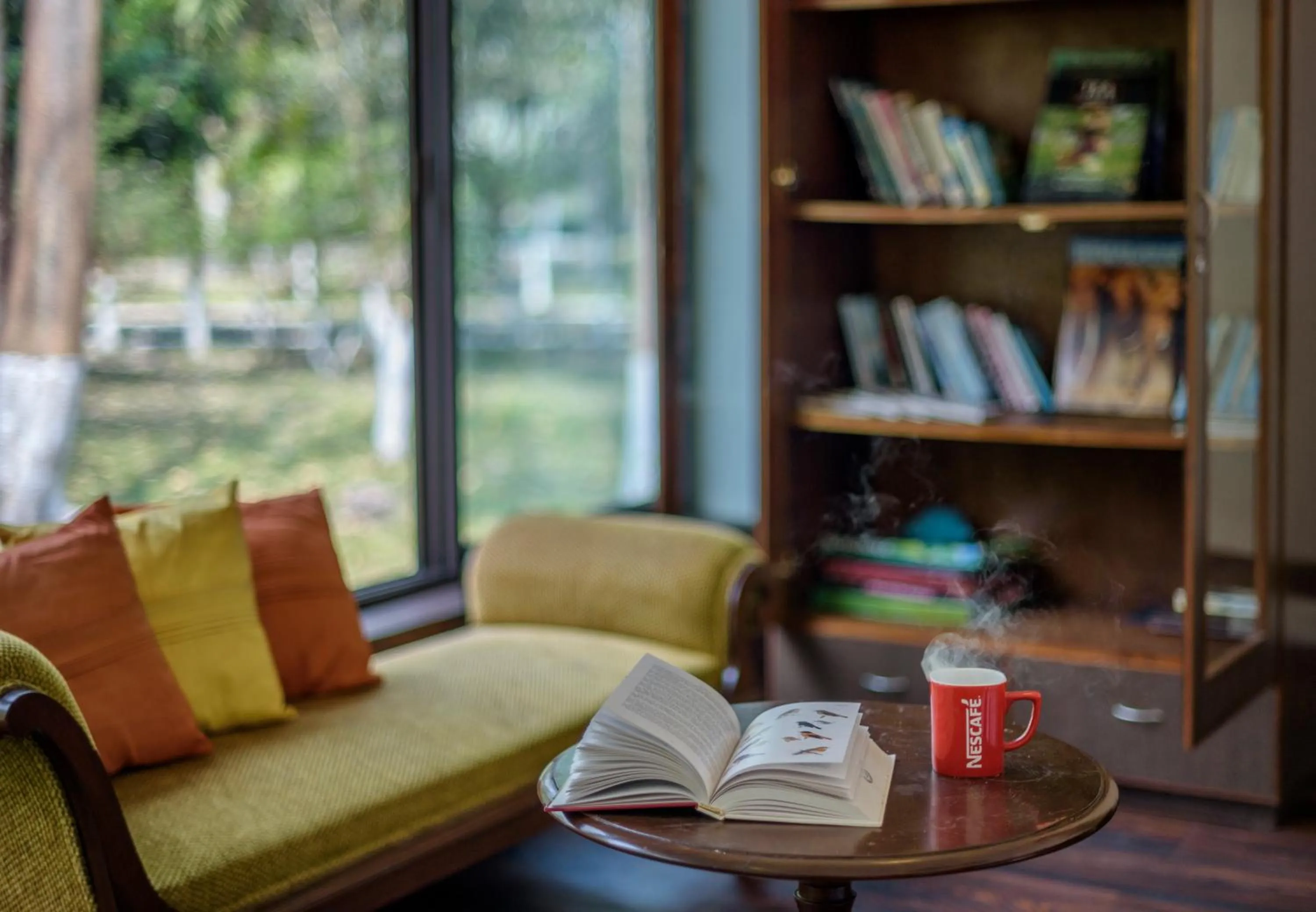 Library in The Riverwood Forest Retreat Dooars - fully vaccinated staff