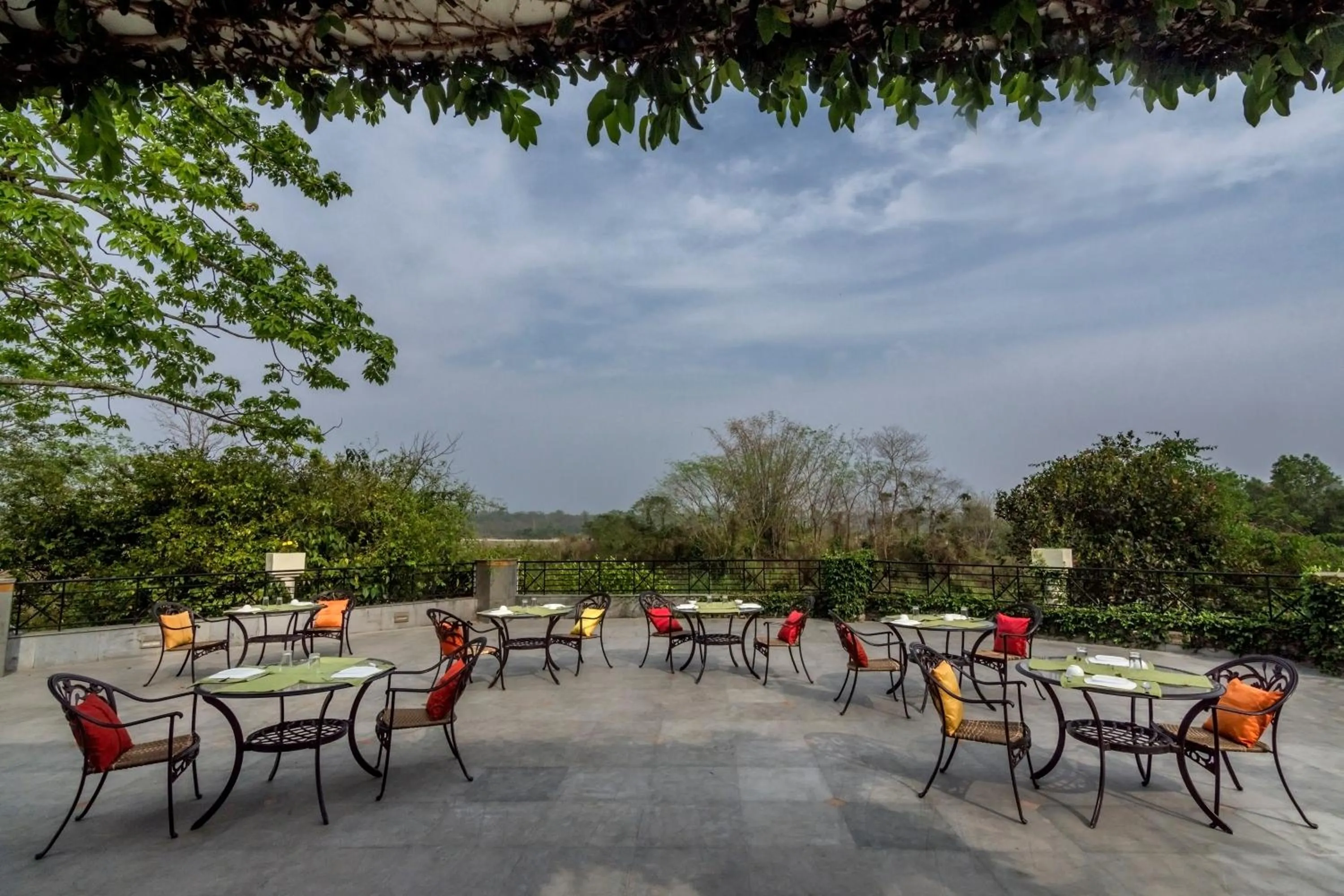 Dining area in The Riverwood Forest Retreat Dooars - fully vaccinated staff