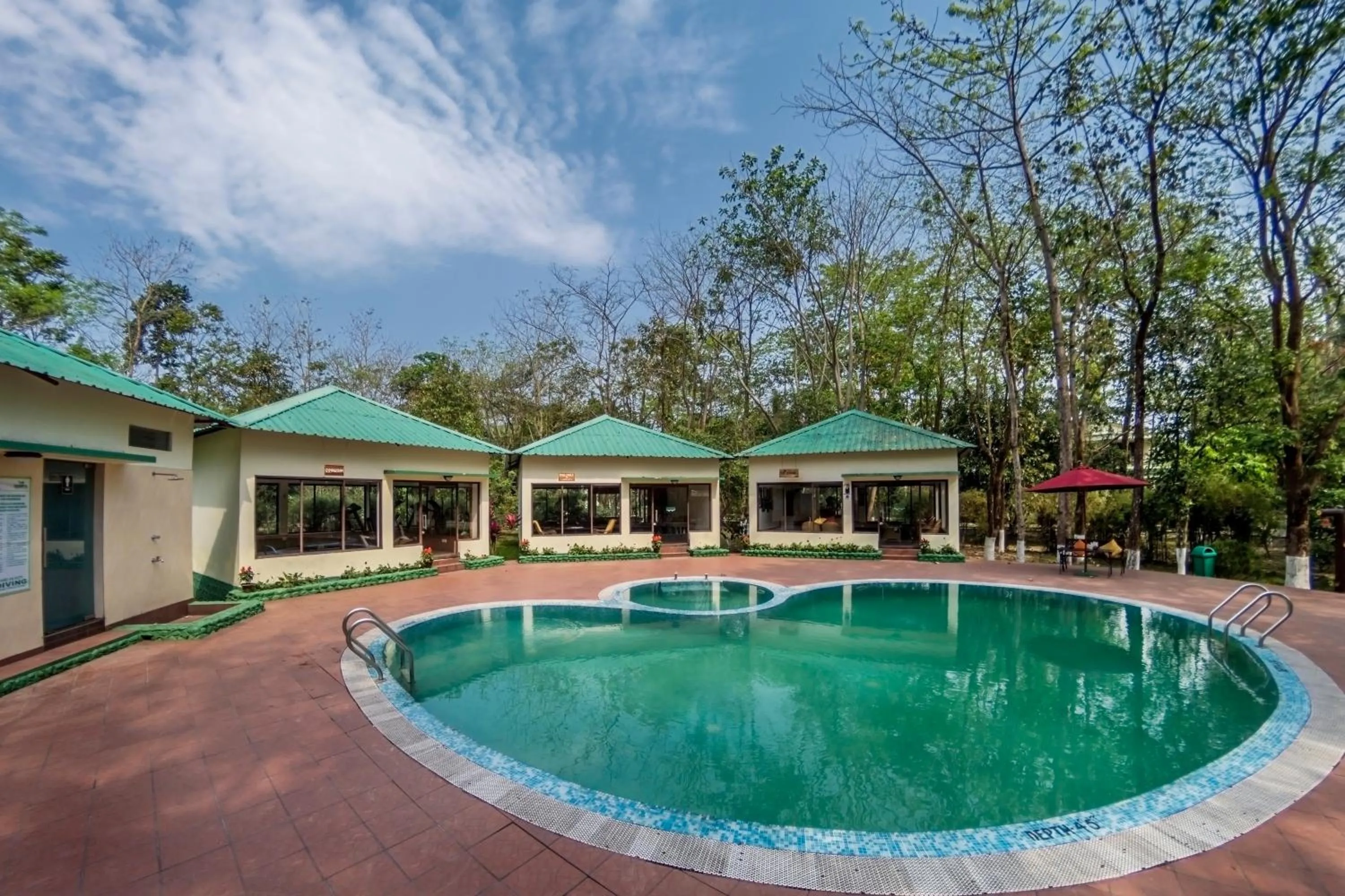 Swimming pool in The Riverwood Forest Retreat Dooars - fully vaccinated staff