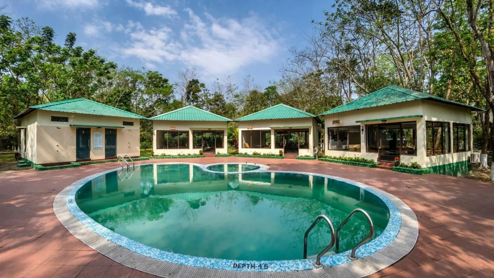 Swimming pool in The Riverwood Forest Retreat Dooars - fully vaccinated staff