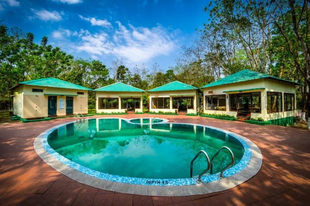 Swimming pool in The Riverwood Forest Retreat Dooars - fully vaccinated staff