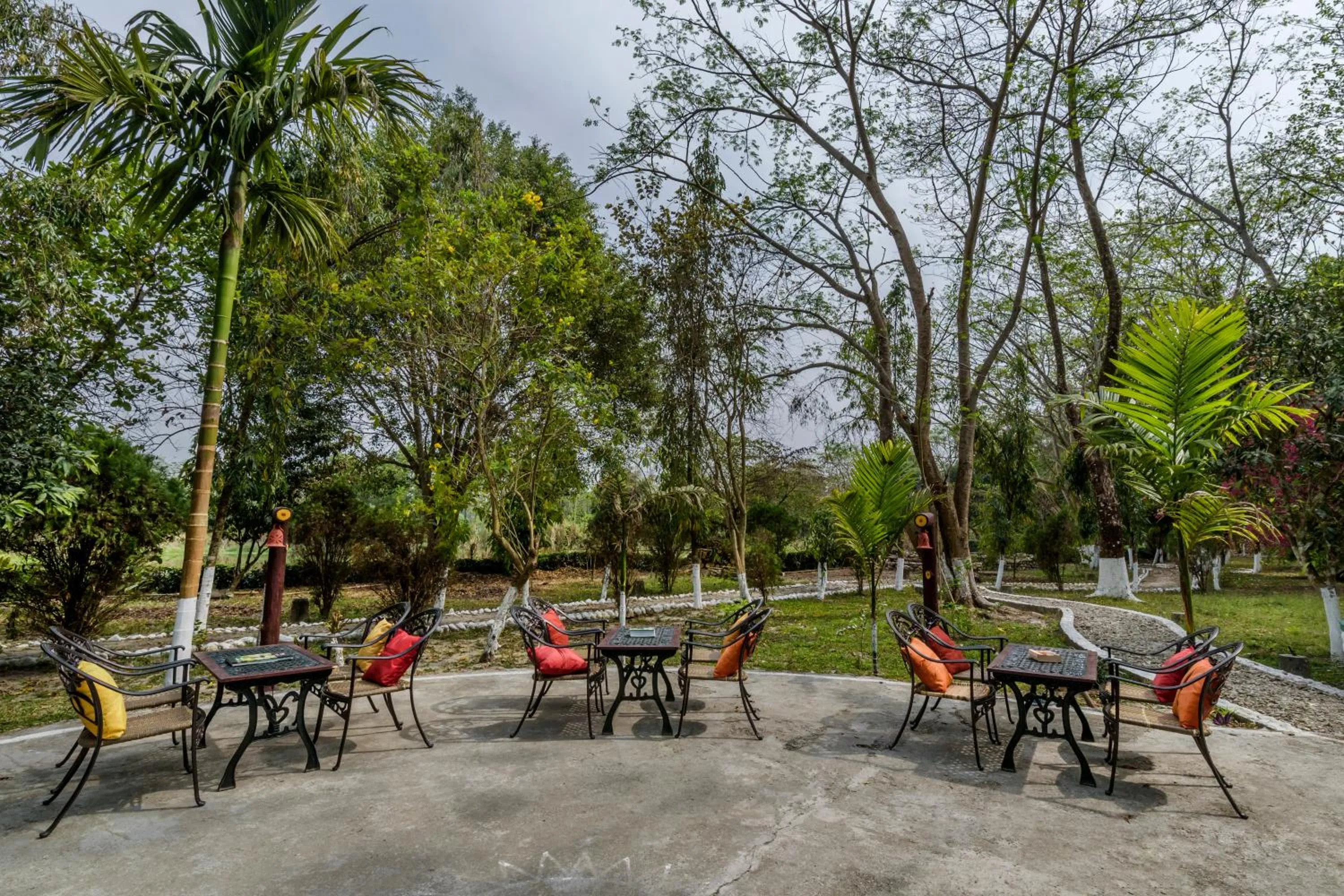 Dining area in The Riverwood Forest Retreat Dooars - fully vaccinated staff