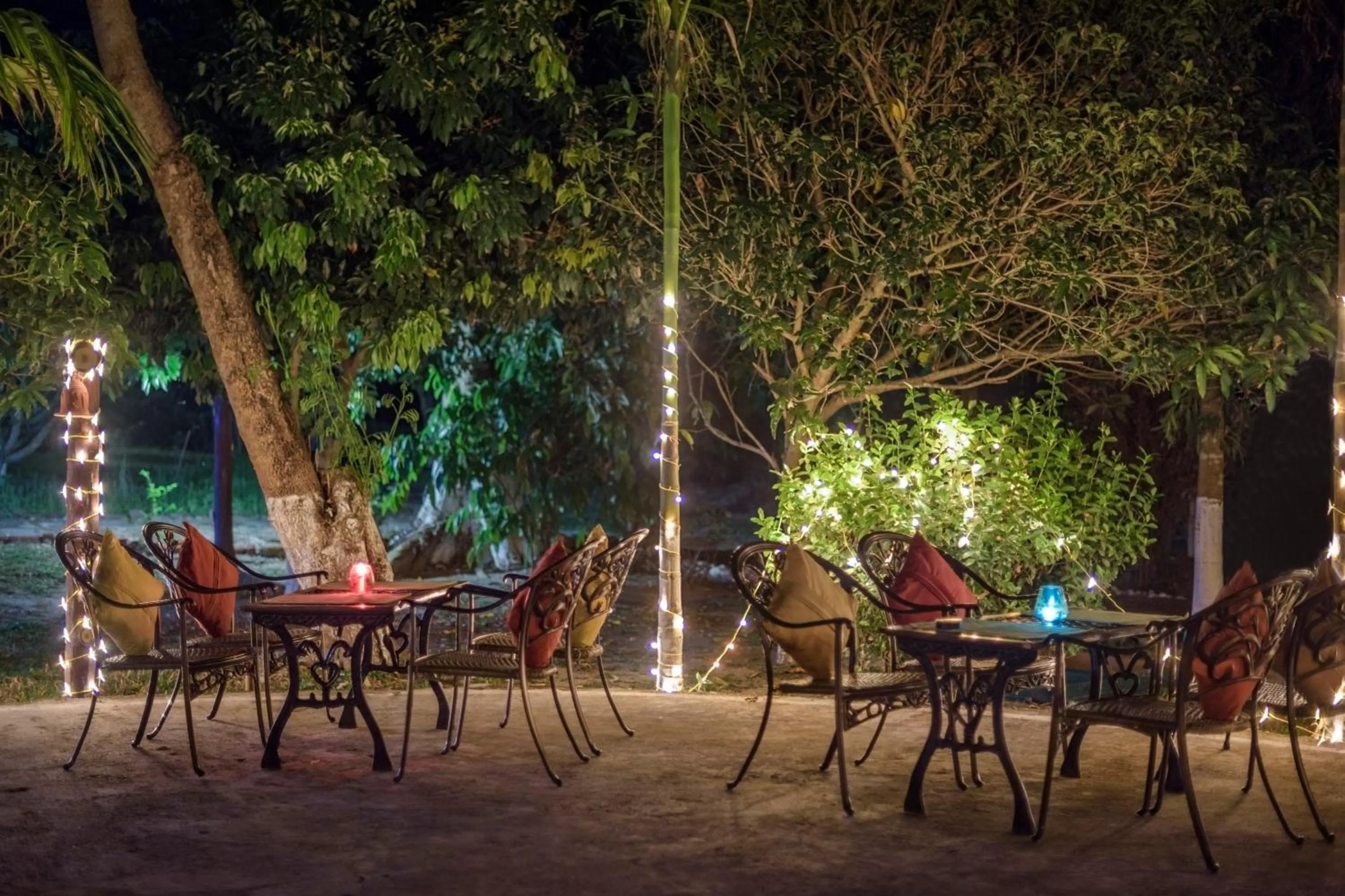 Dining area in The Riverwood Forest Retreat Dooars - fully vaccinated staff