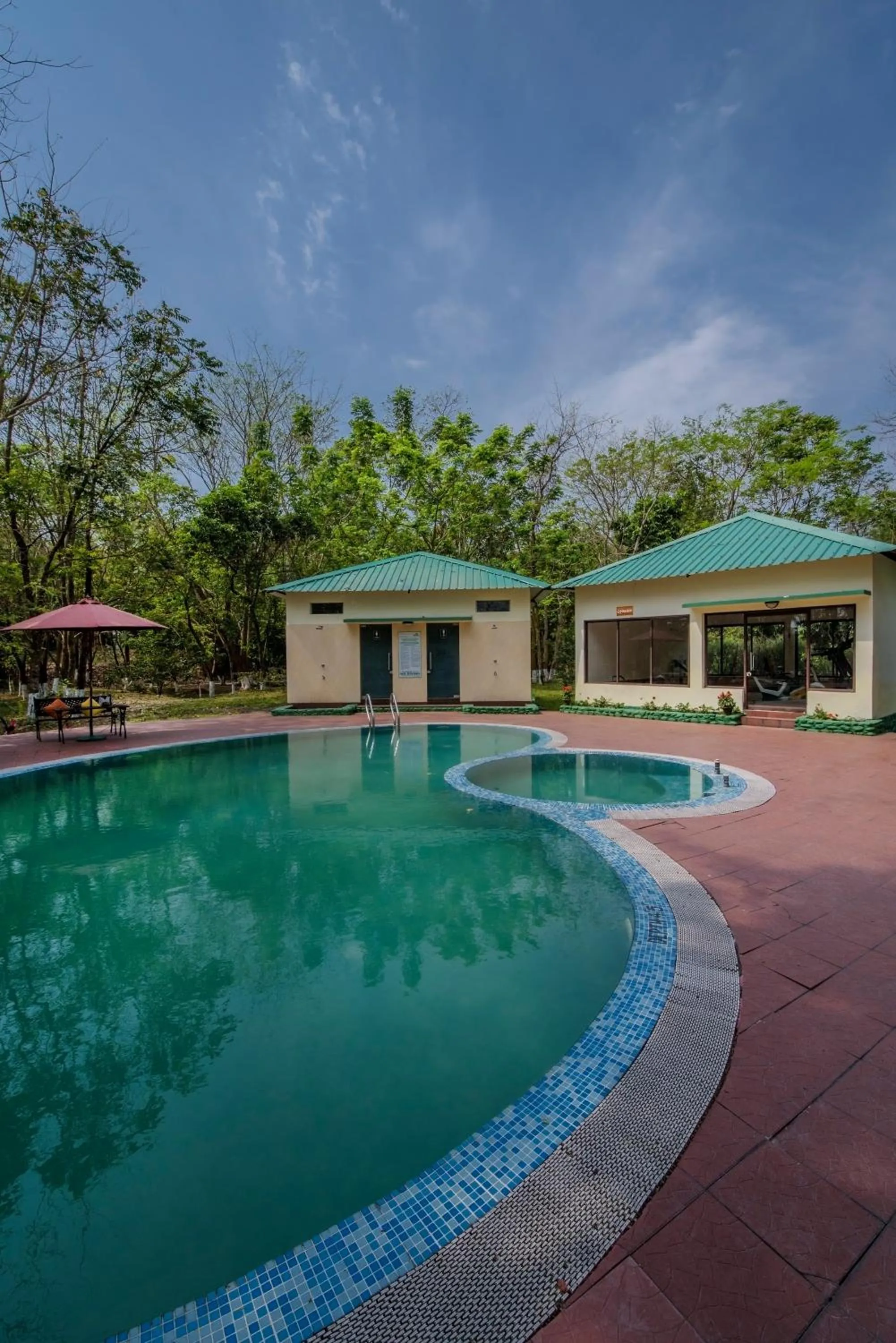 Swimming pool in The Riverwood Forest Retreat Dooars - fully vaccinated staff