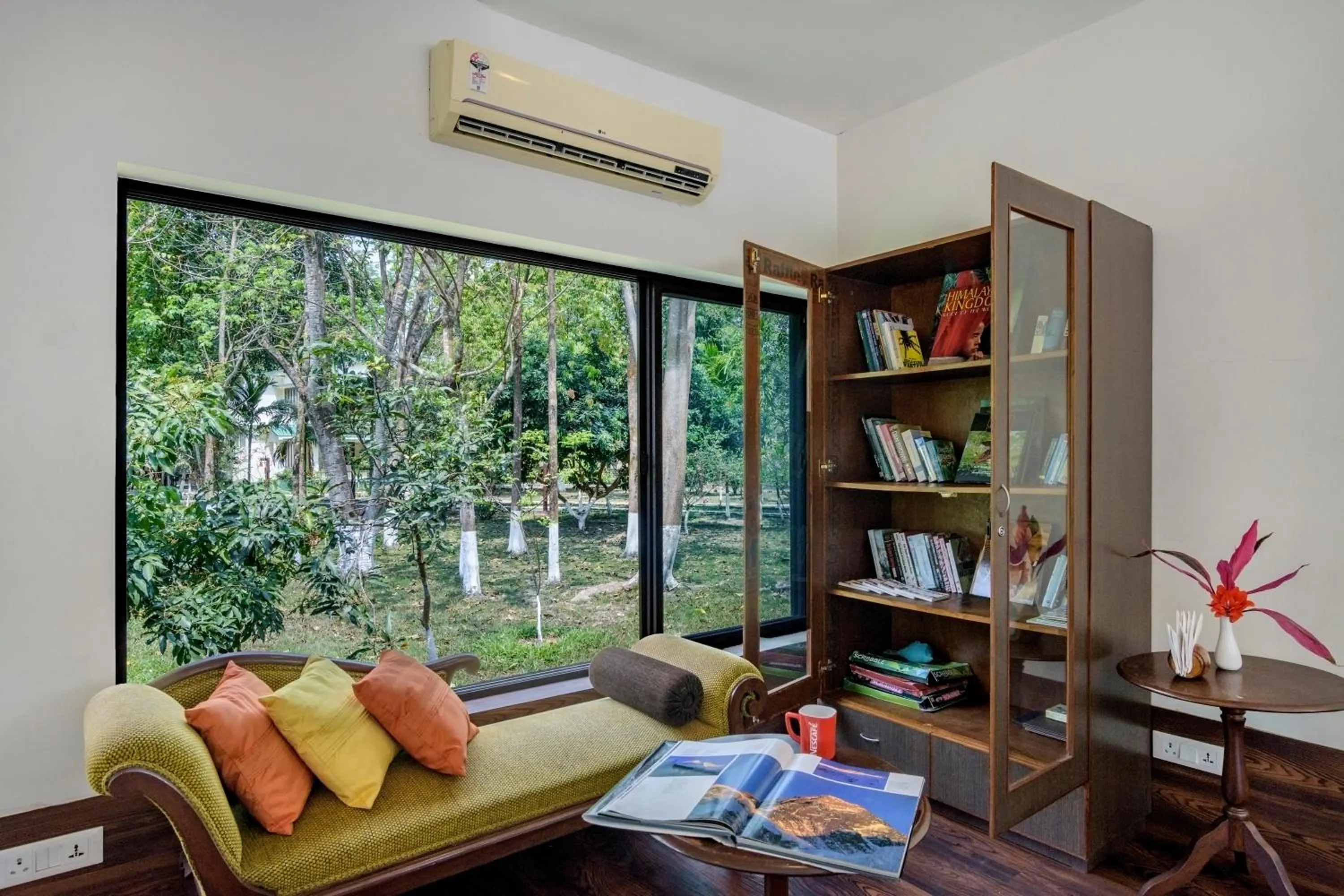Seating area in The Riverwood Forest Retreat Dooars - fully vaccinated staff