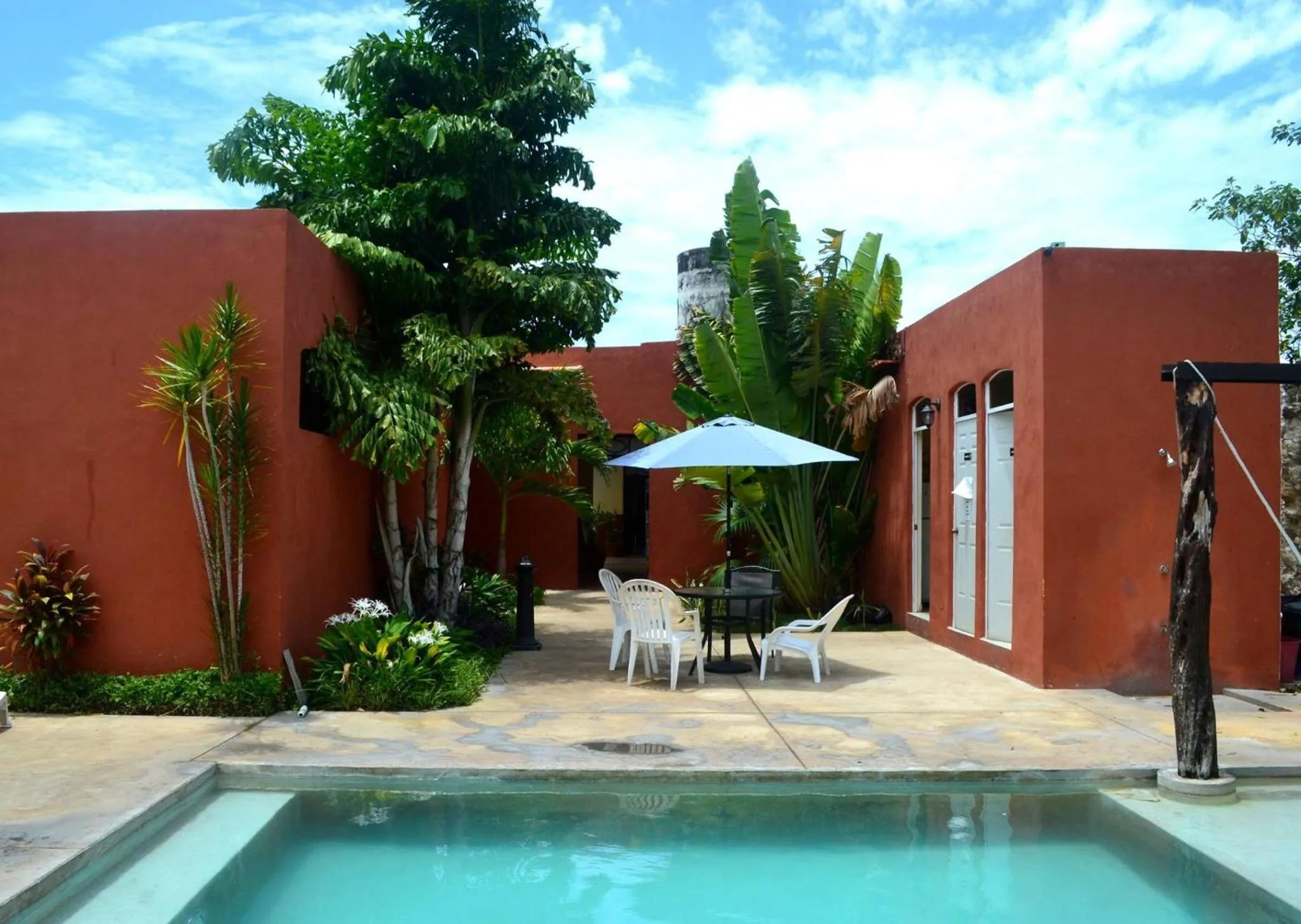Pool view in Hostal La Ermita