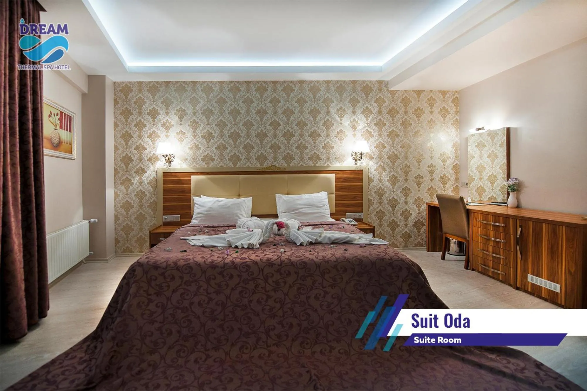Bed in Zir Dream Thermal & Spa Hotel