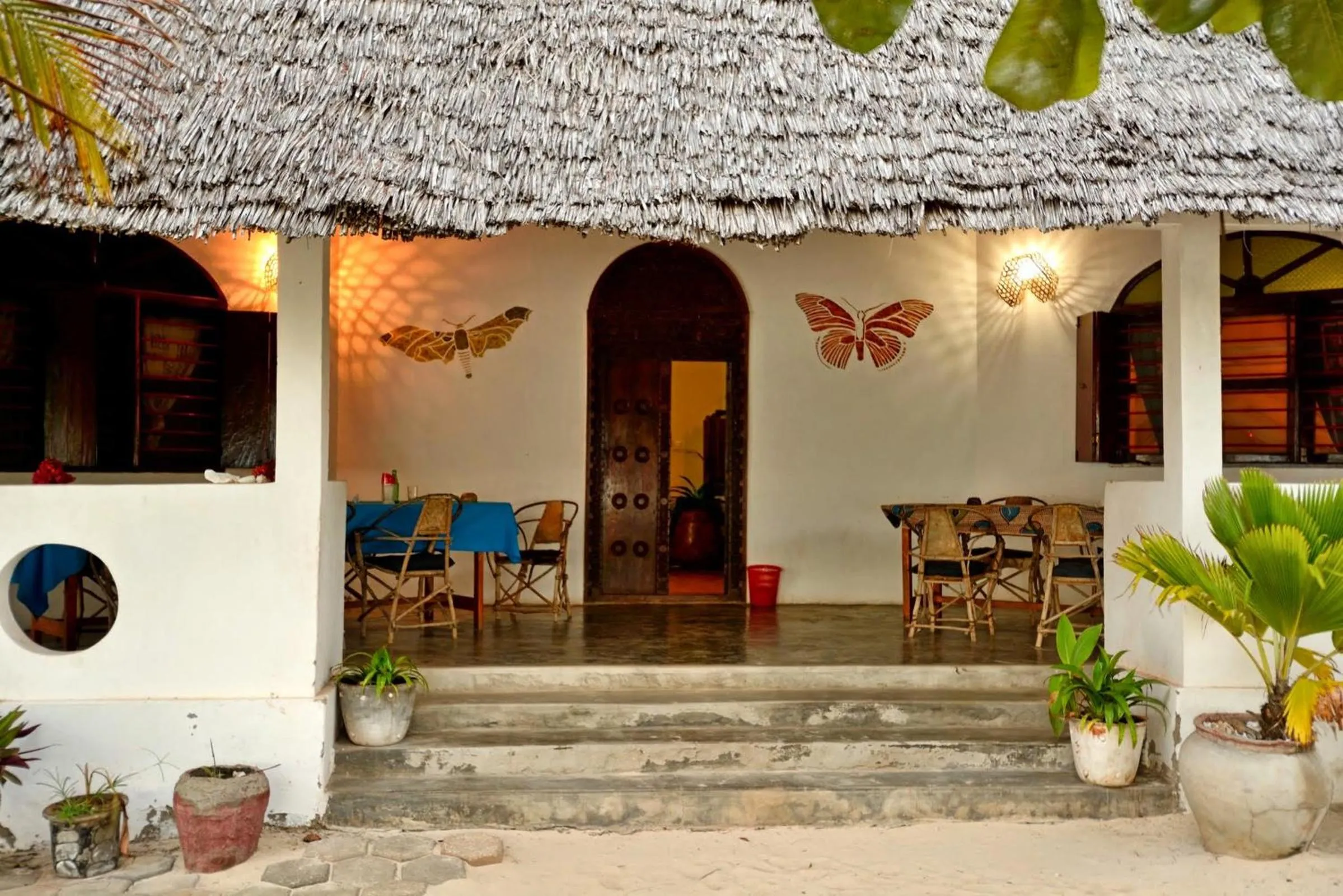 Facade/entrance in Kipepeo Lodge Zanzibar