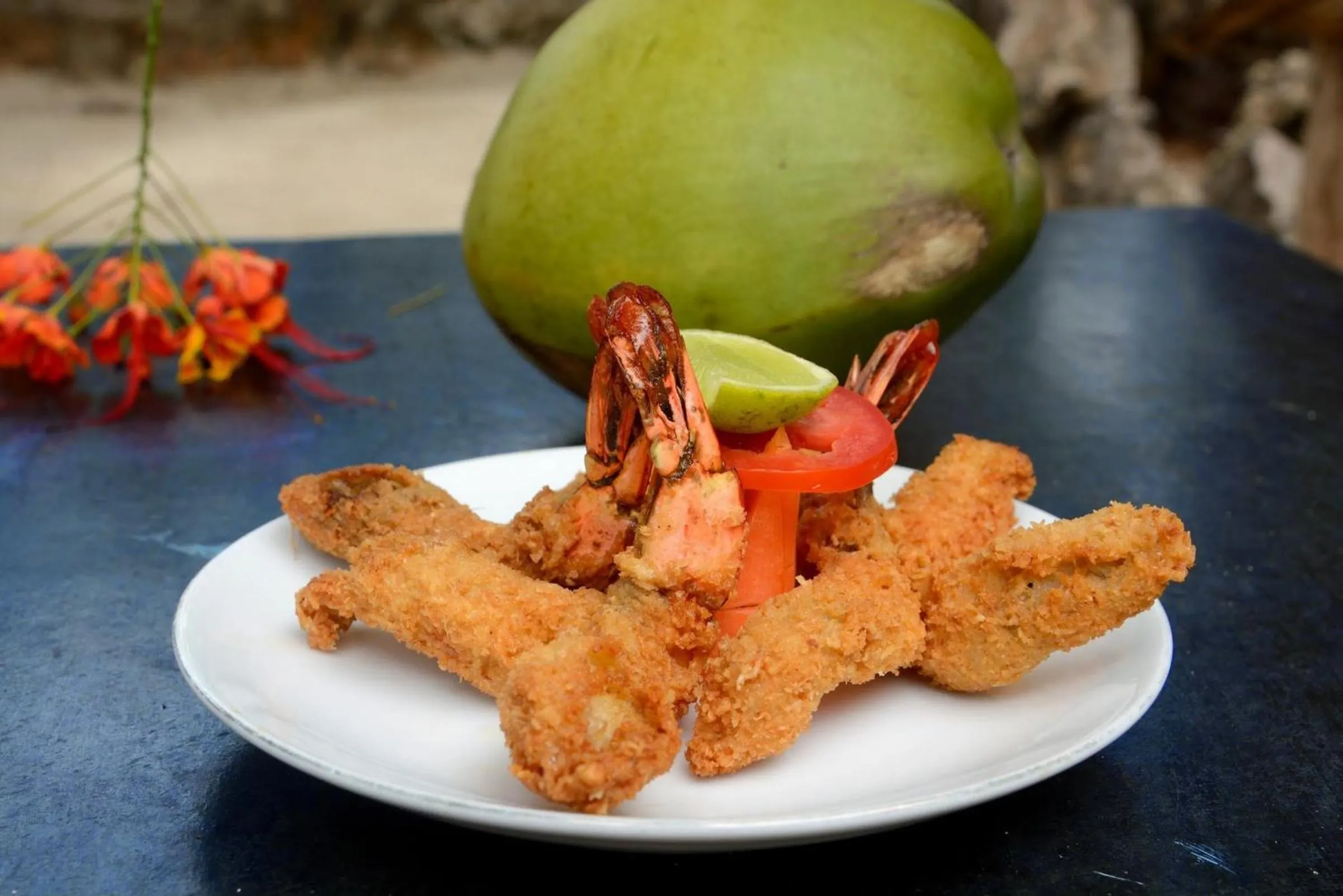 Food close-up in Kipepeo Lodge Zanzibar
