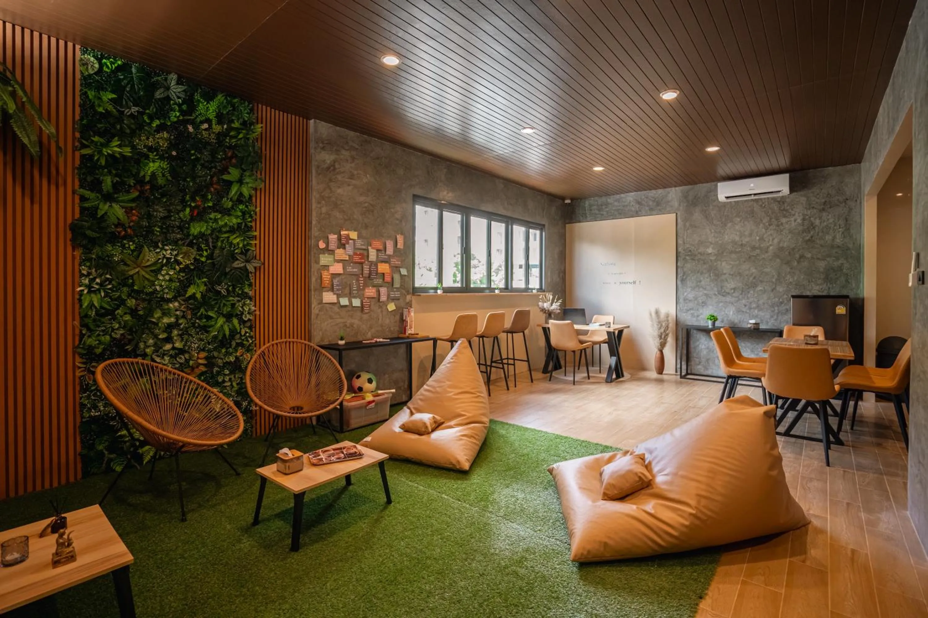 Seating area in Mitsu Guesthouse