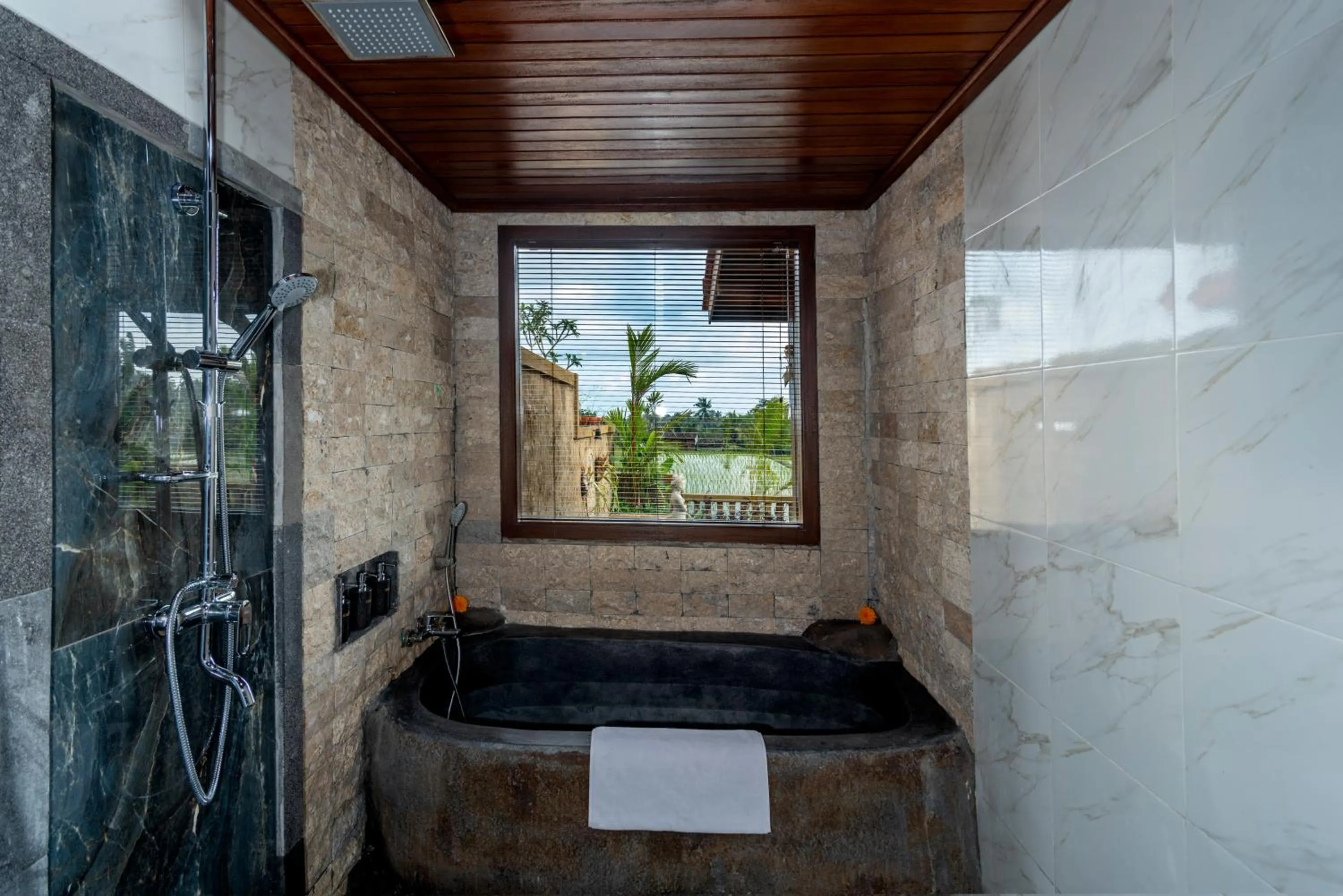 Bathroom in Umesari Villa Sebatu by Dhananjaya Hospitality
