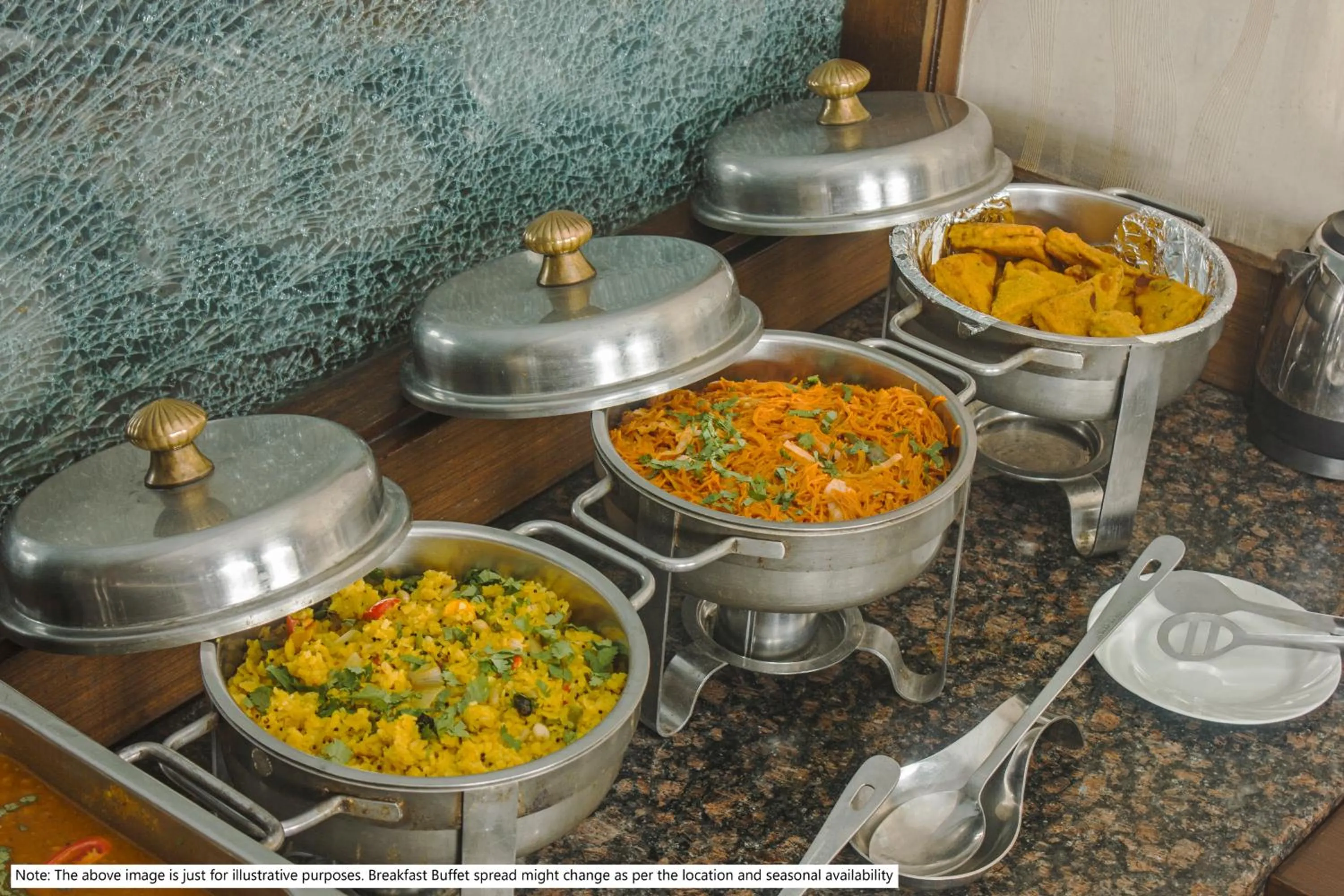 Buffet breakfast in Treebo Taj Square, 10 Mins From Airport