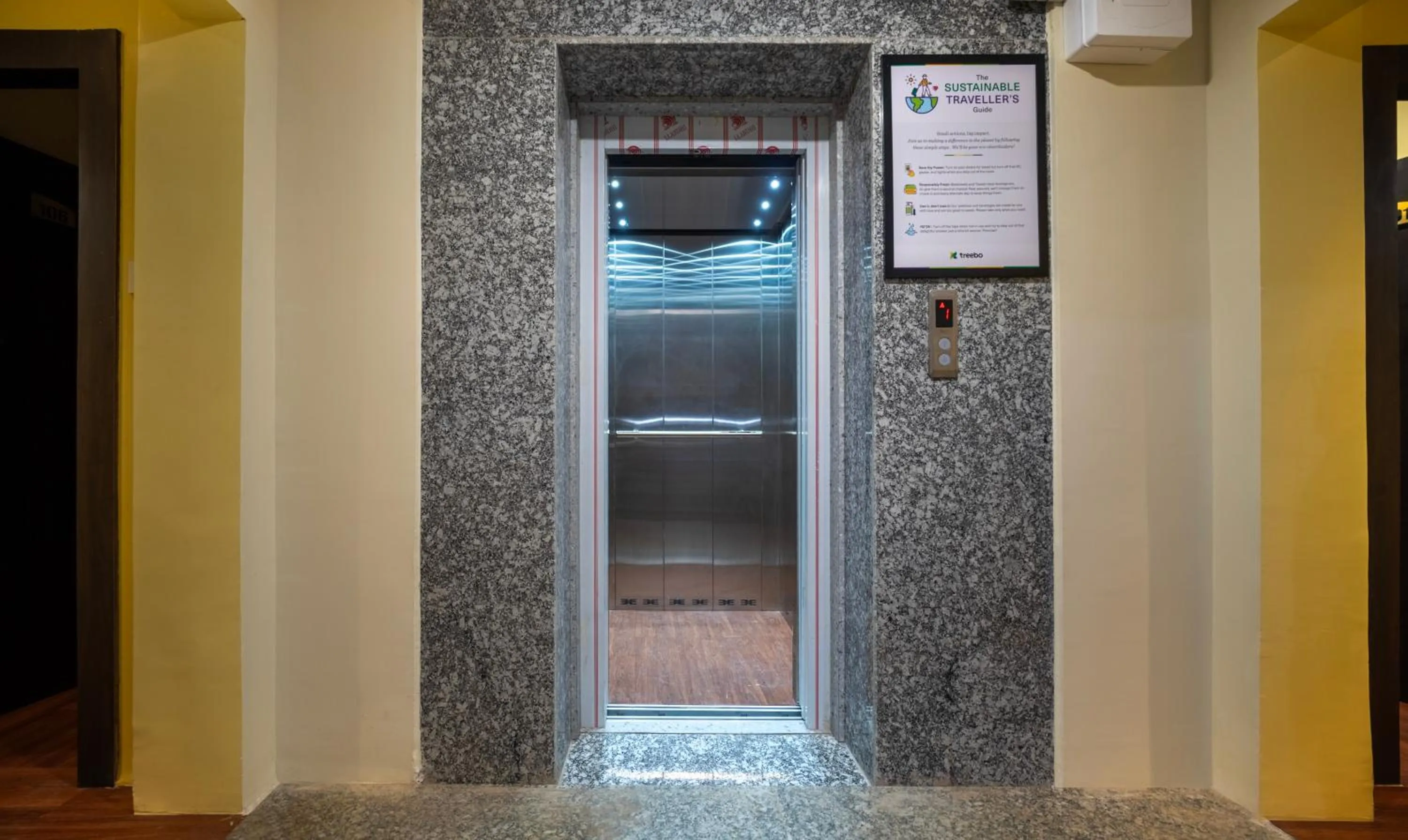 elevator in Treebo Taj Square, 10 Mins From Airport