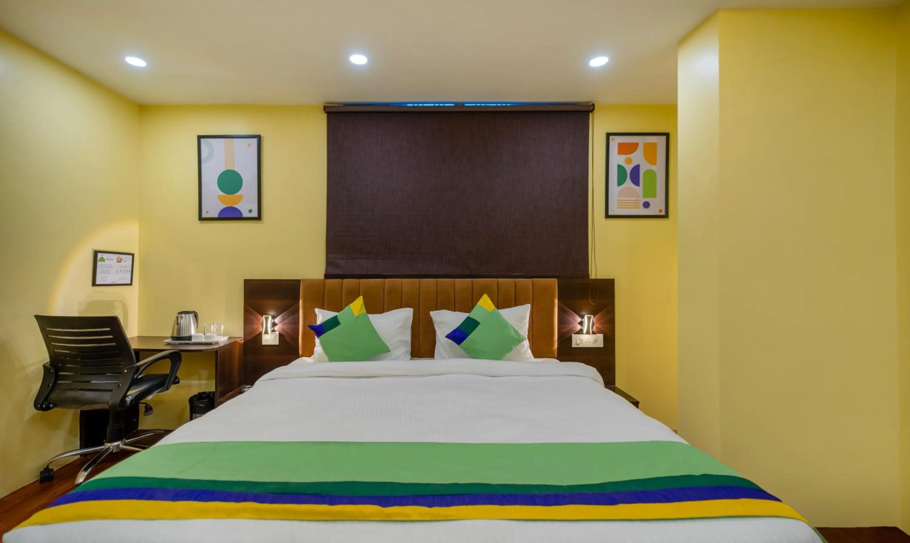 Bedroom, Bed in Treebo Taj Square, 10 Mins From Airport