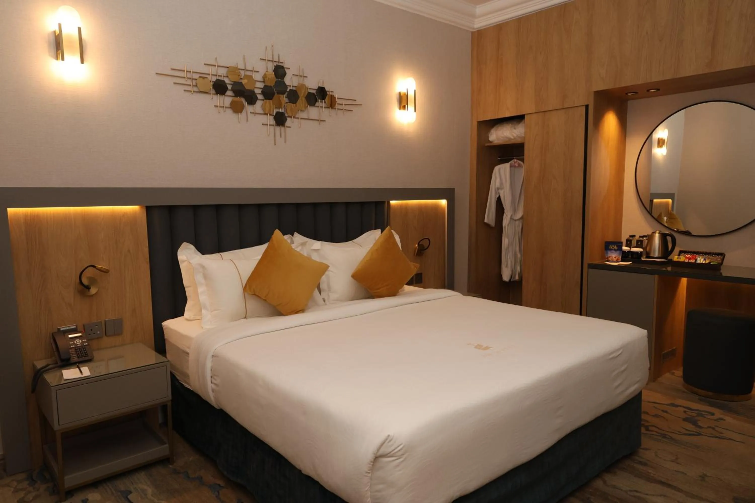 Bed in AW Hotel Riyadh