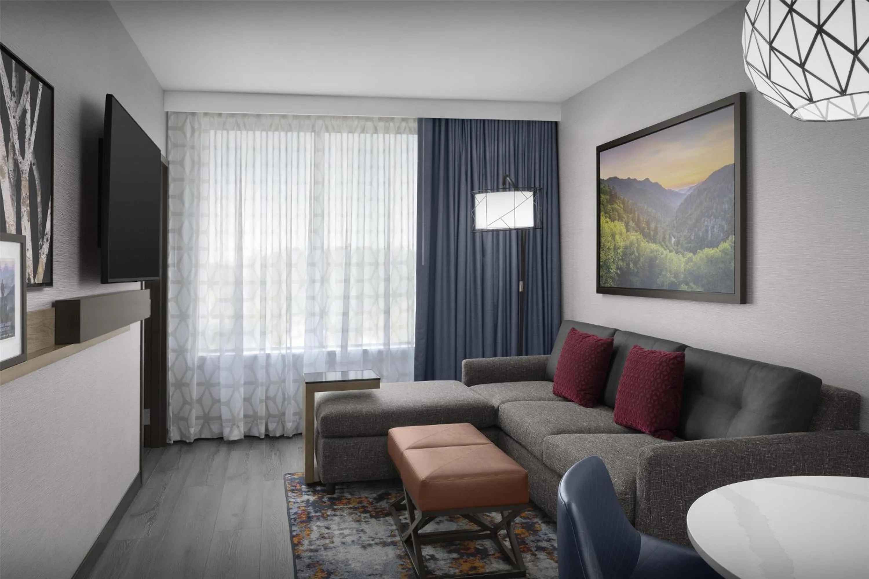 Living room in Embassy Suites By Hilton Pigeon Forge Resort