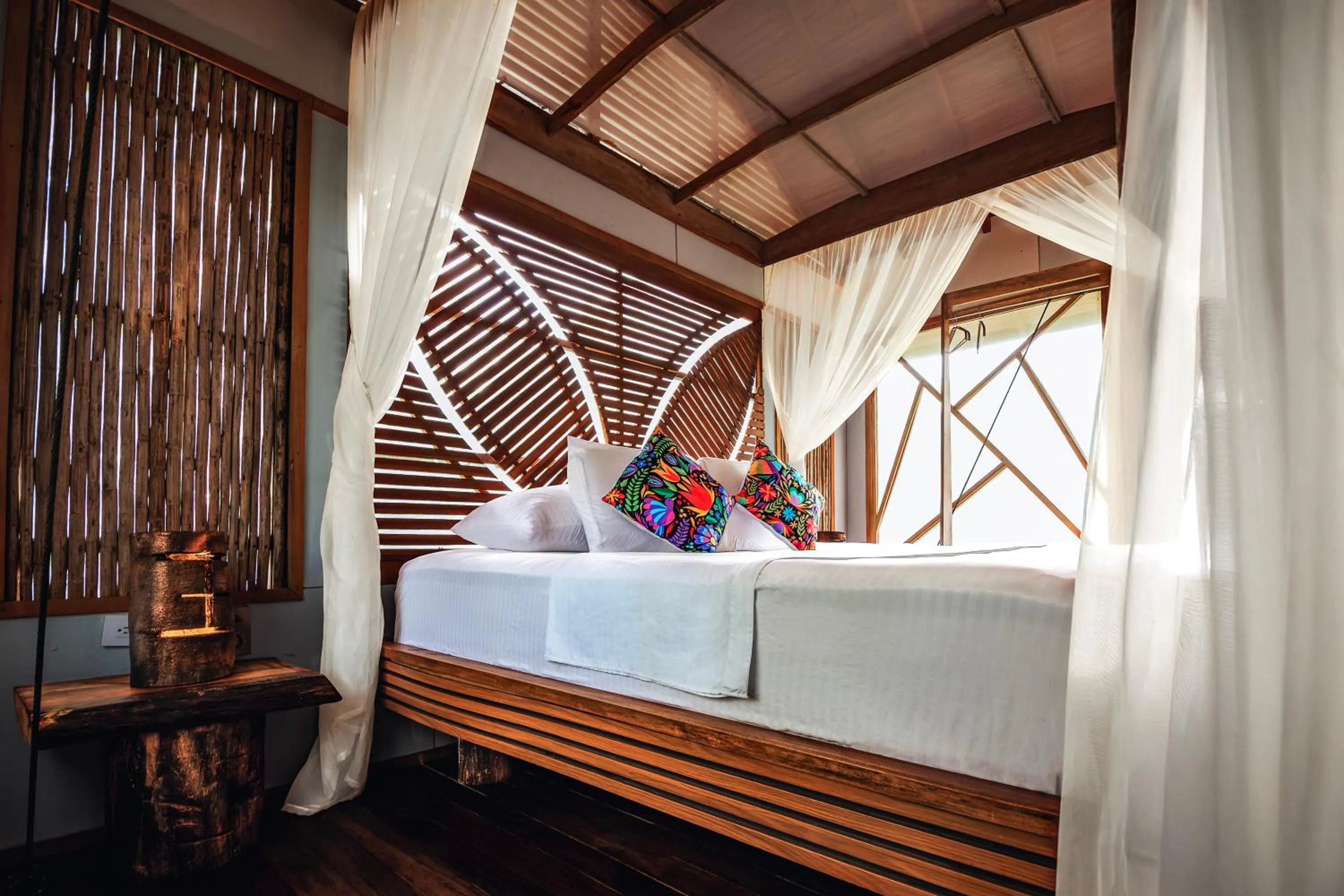 Bed in Burú Nature Hotel