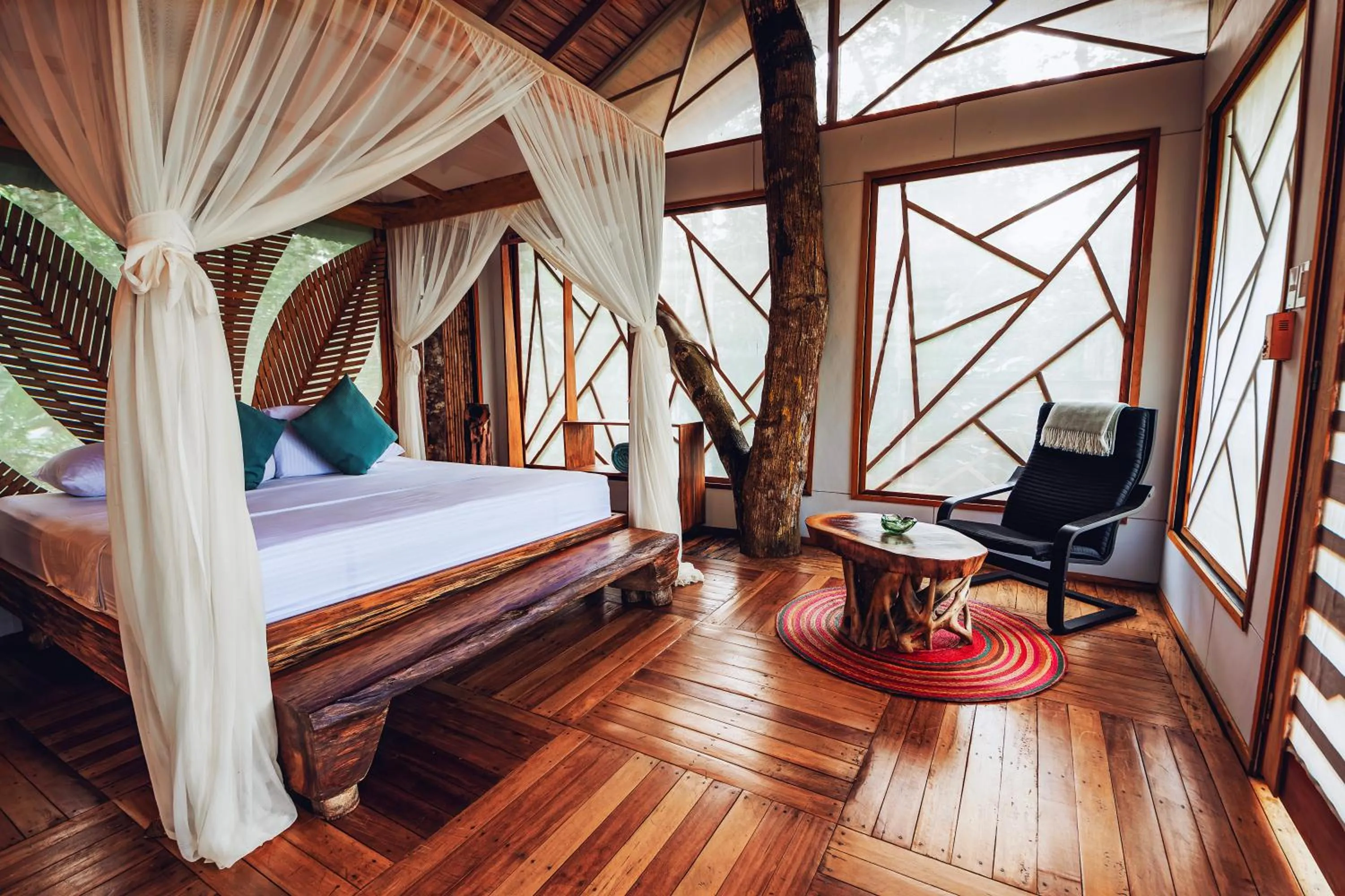 Bed in Burú Nature Hotel