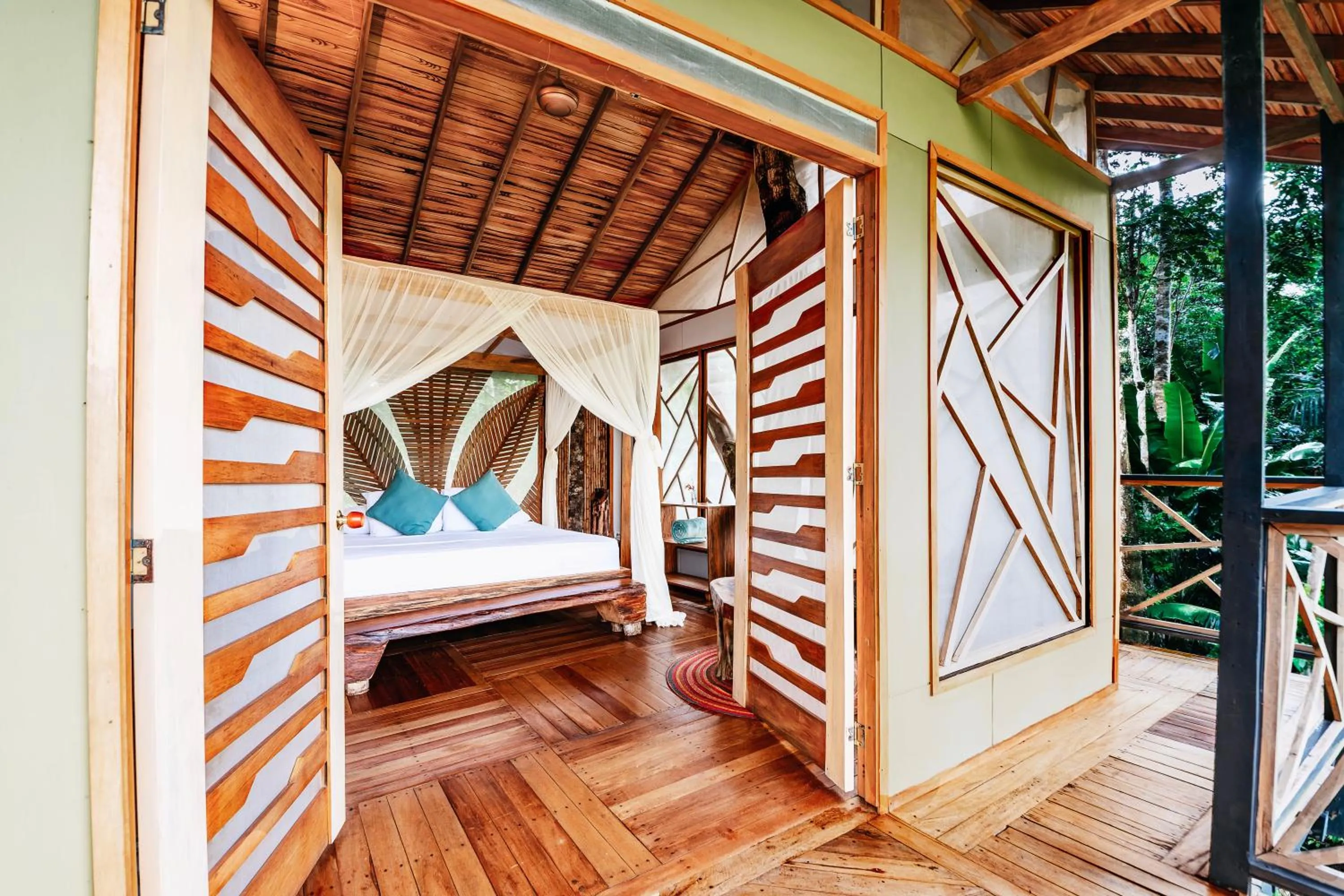 Bed in Burú Nature Hotel