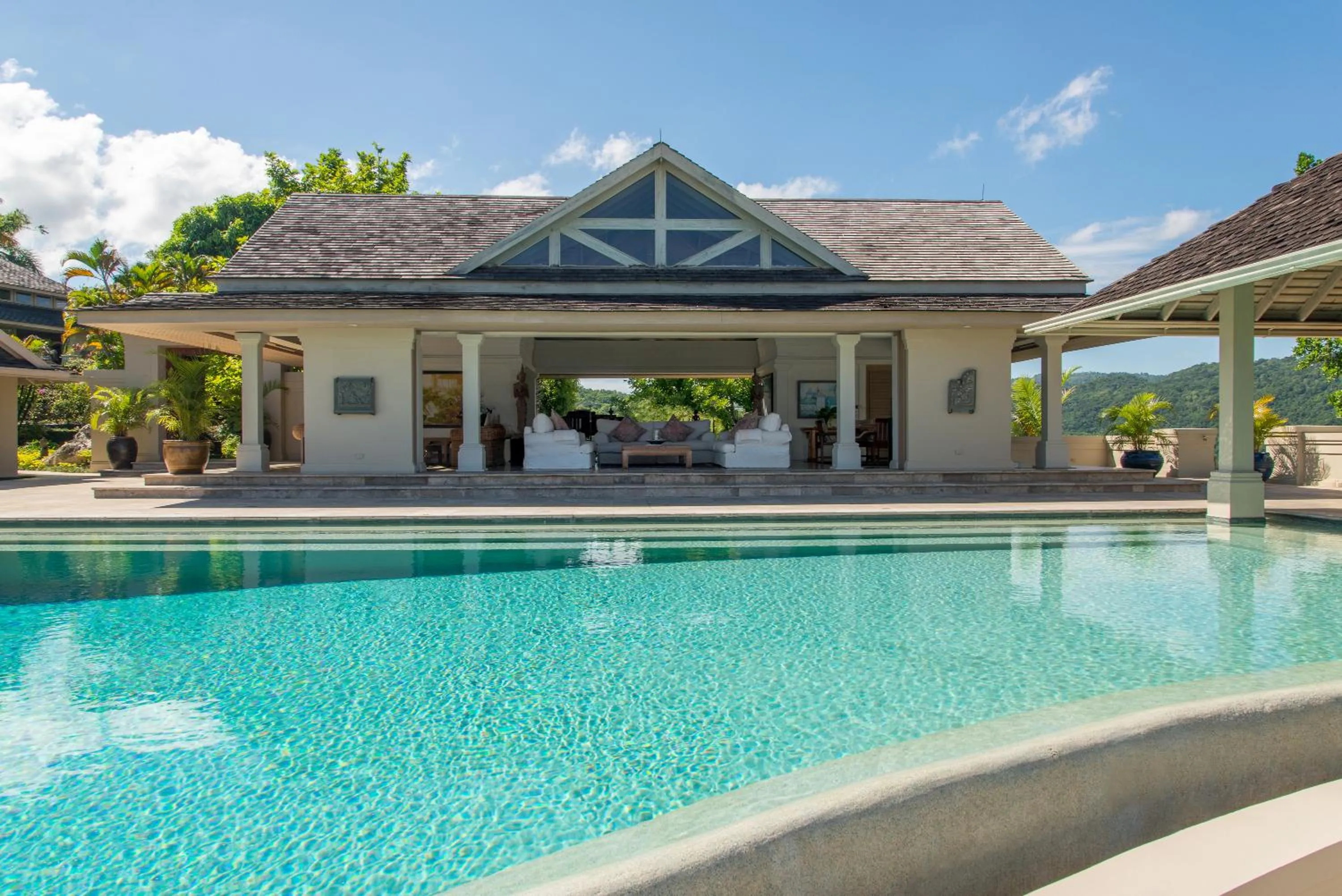 Pool view in Silent Waters Villa