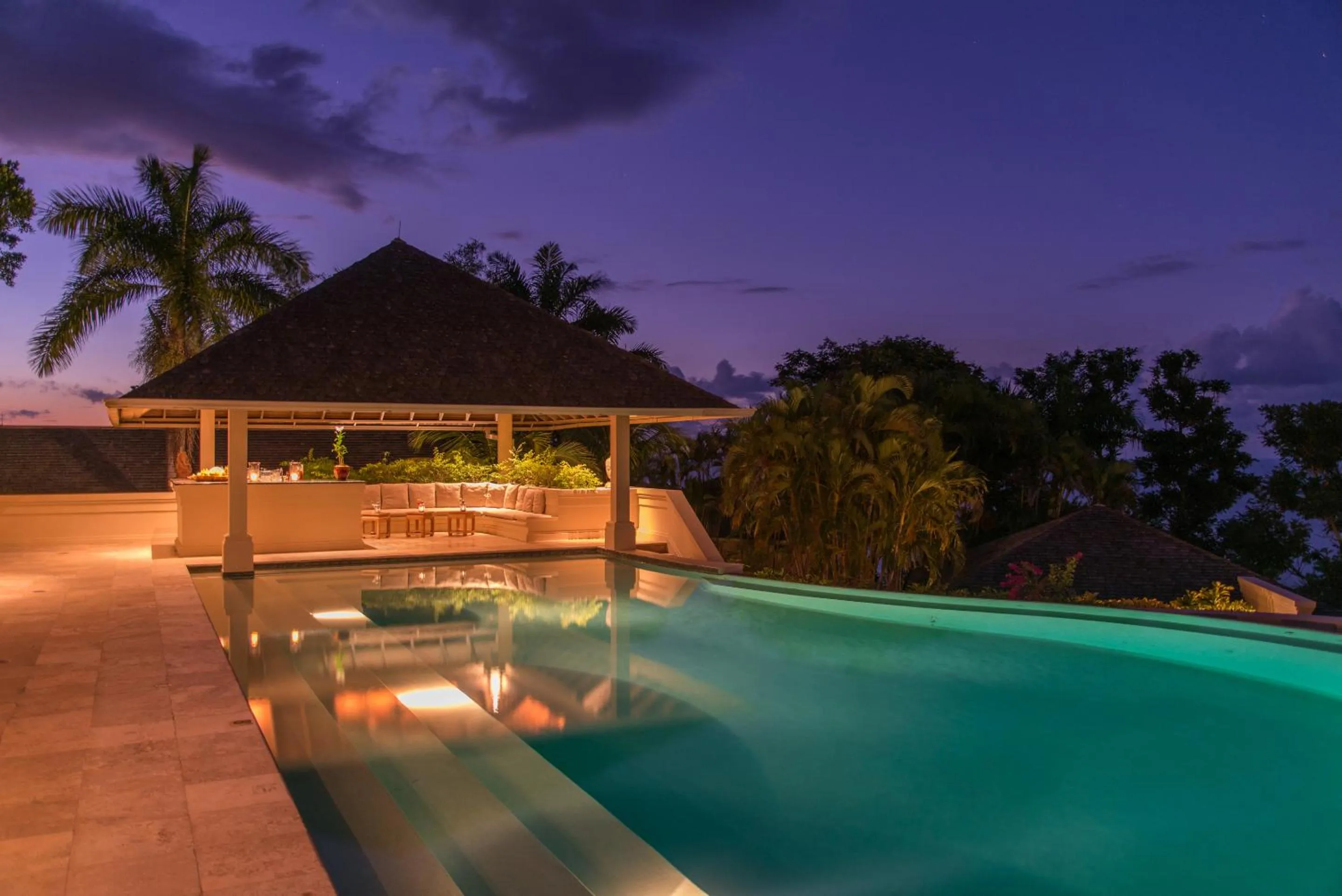 Pool view in Silent Waters Villa