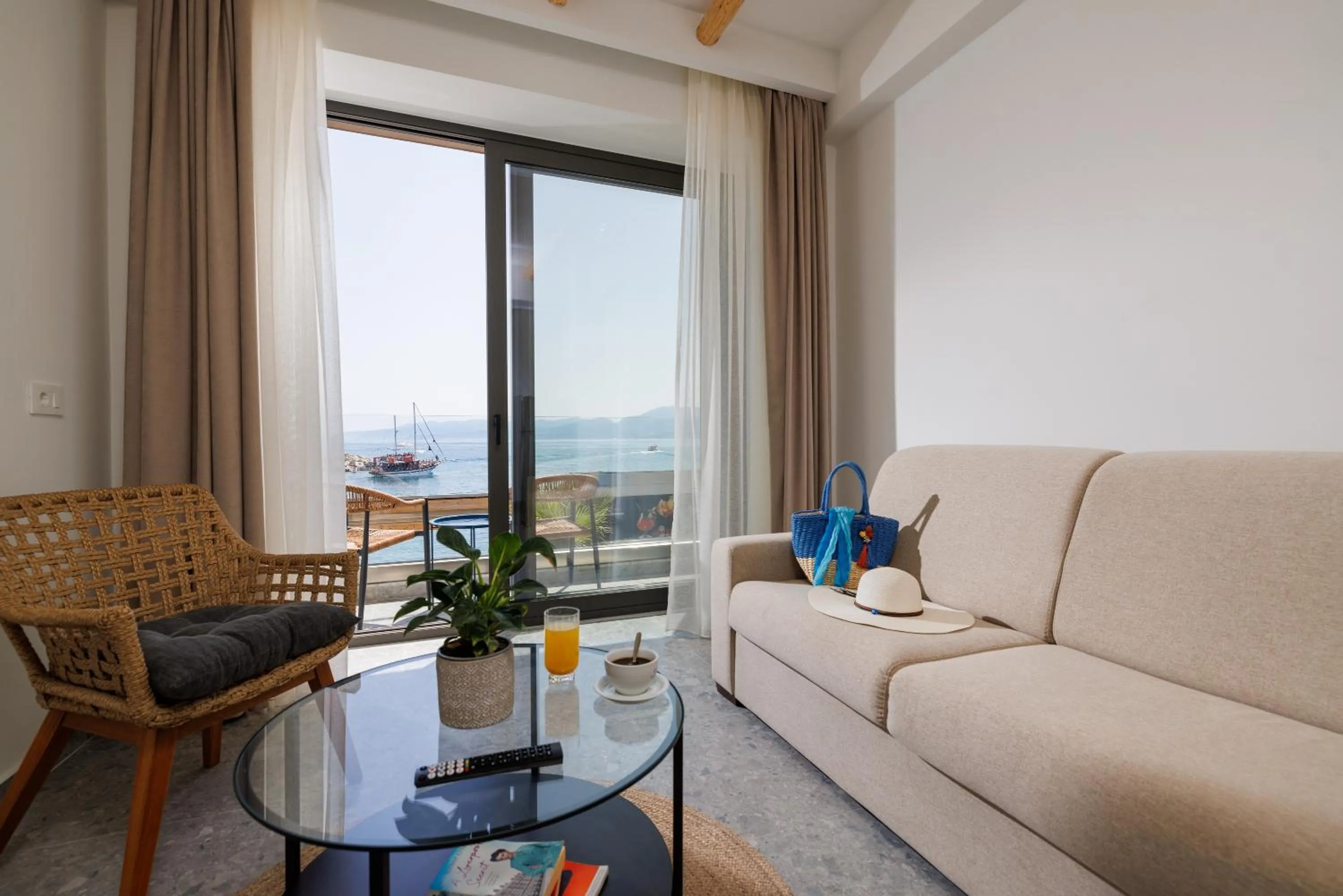 Seating area in Soho SeaFront Suites