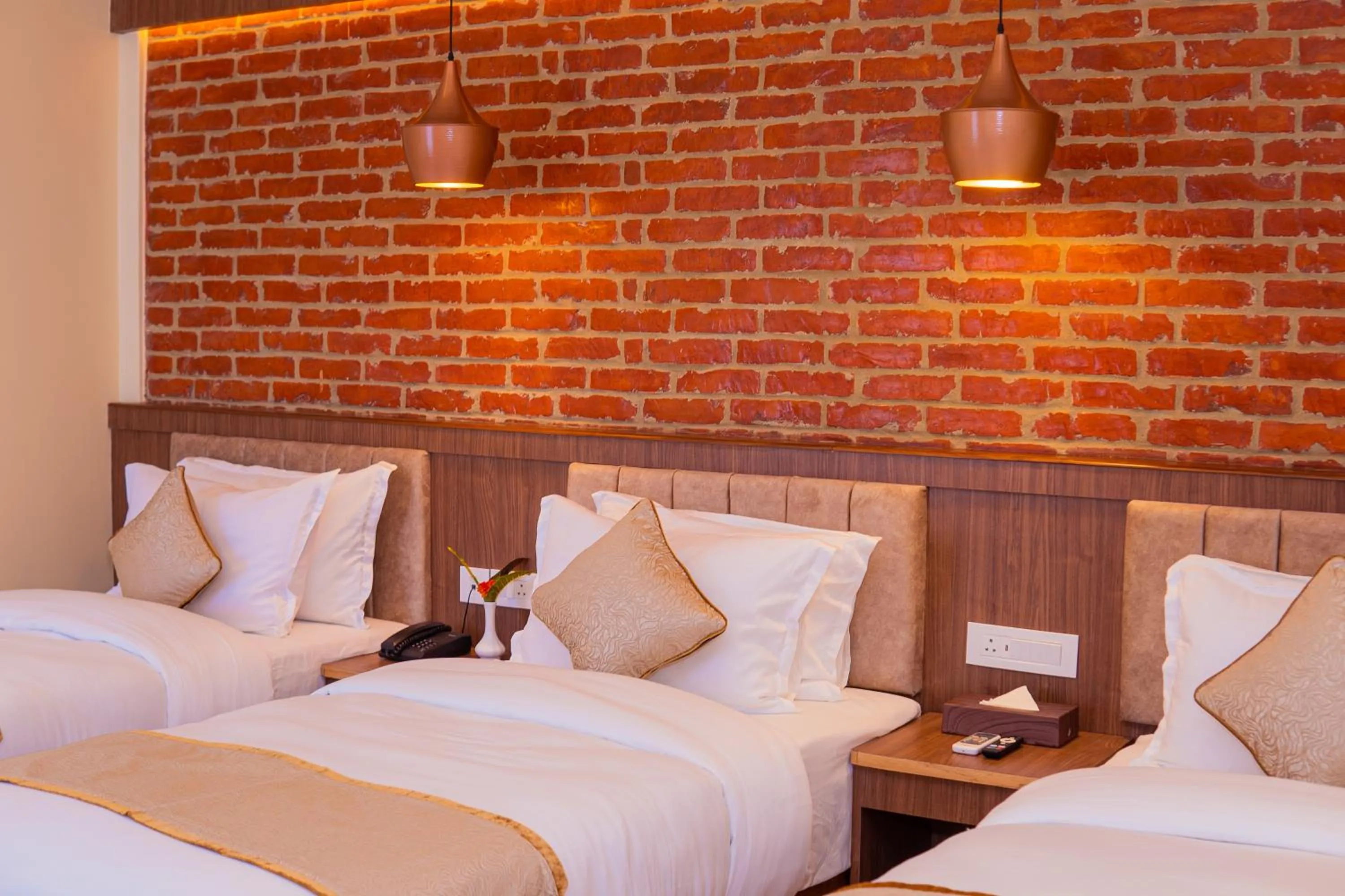 Bed in Temple Himalaya Hotel & Spa