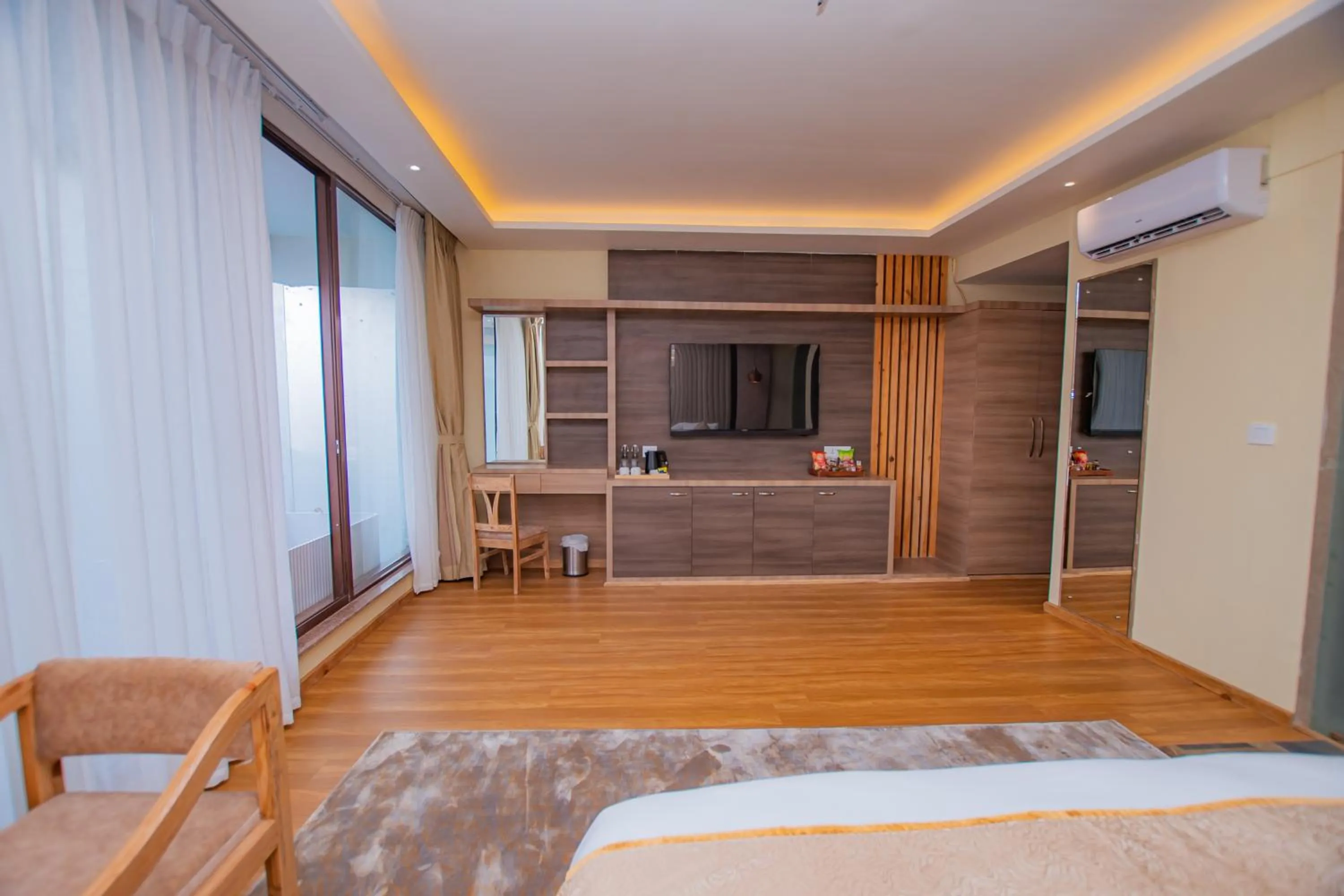 Seating area, Bed in Temple Himalaya Hotel & Spa