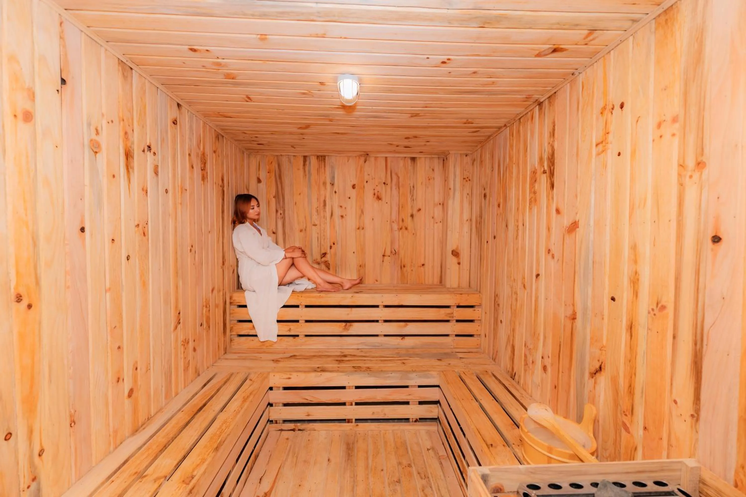 Sauna in Temple Himalaya Hotel & Spa