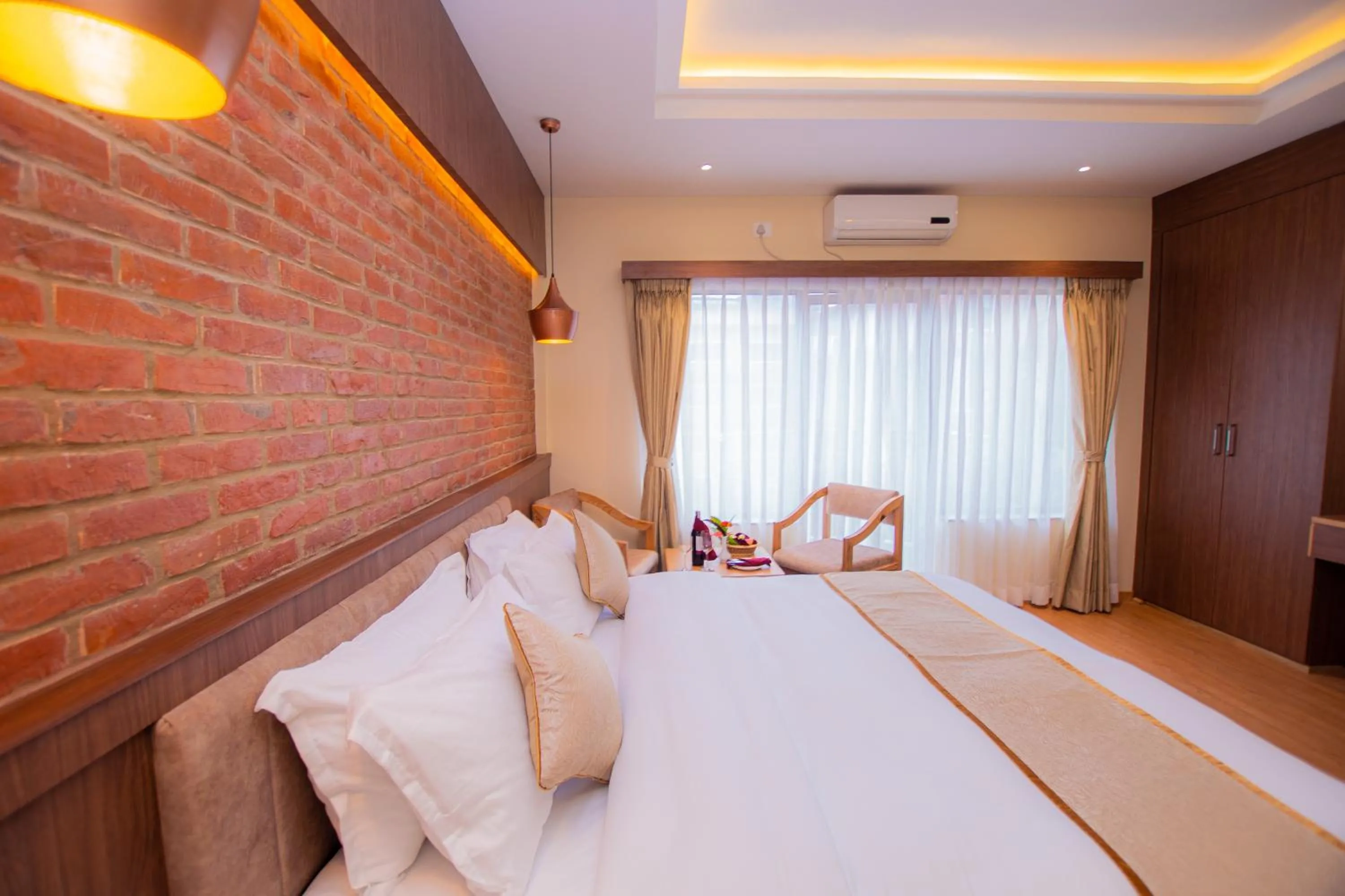 Bed in Temple Himalaya Hotel & Spa