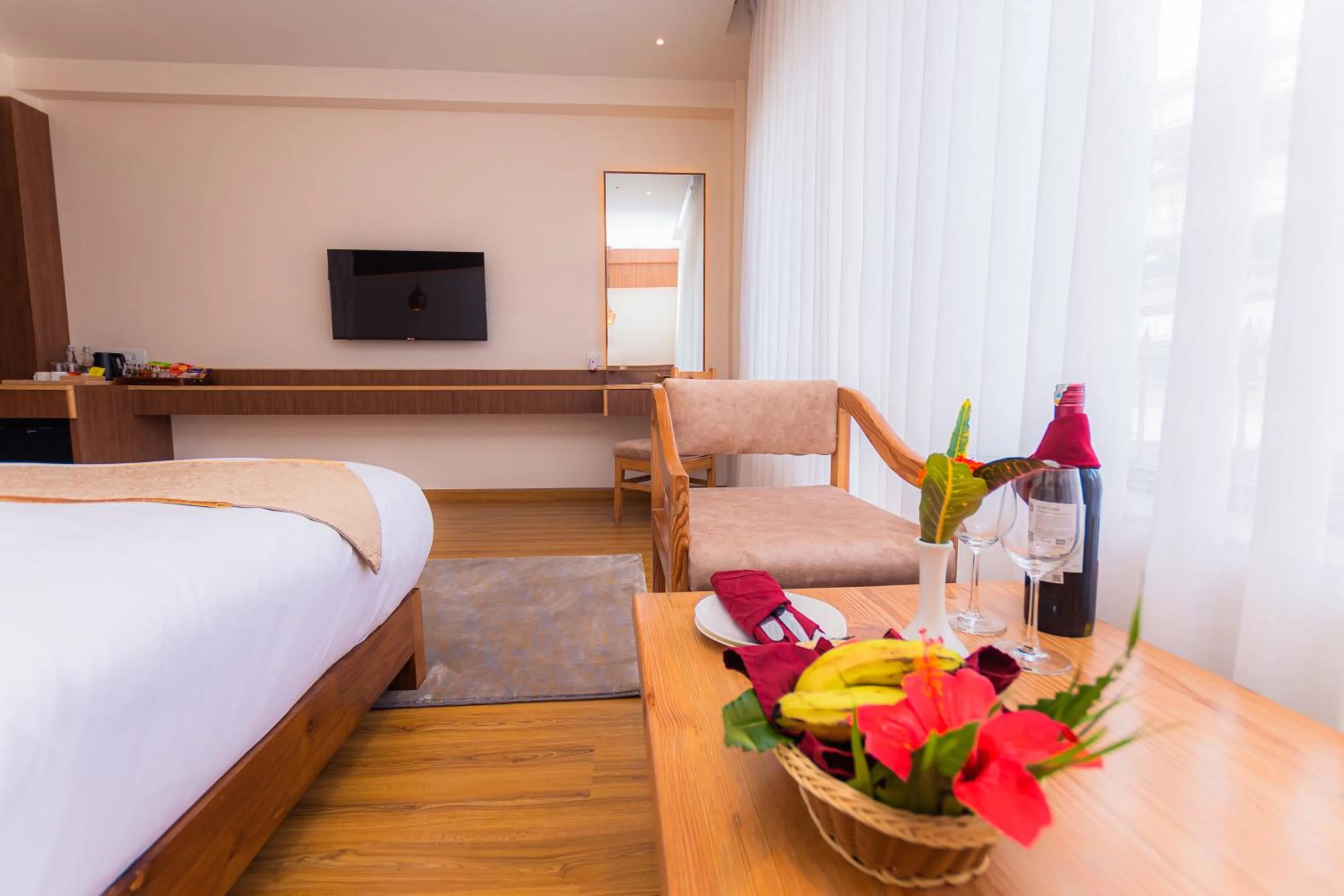 Bed in Temple Himalaya Hotel & Spa