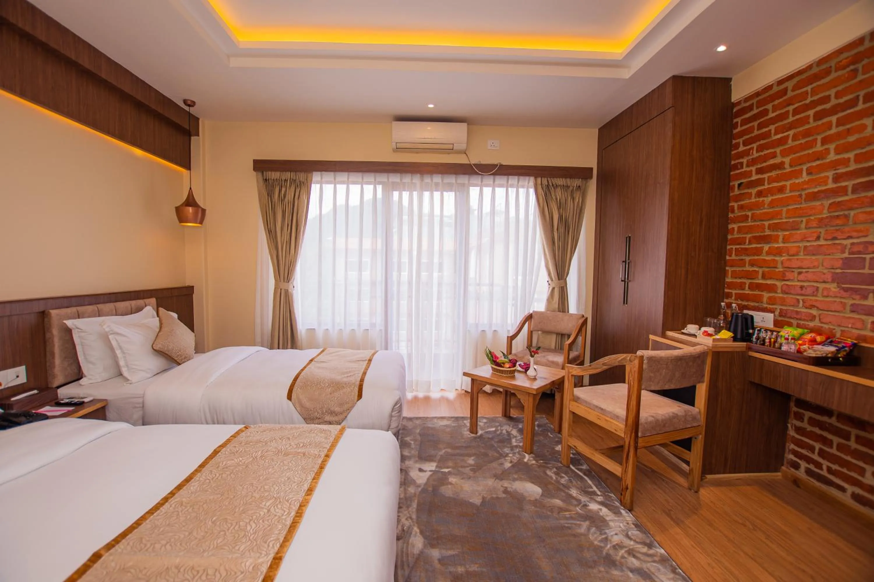 Photo of the whole room, Bed in Temple Himalaya Hotel & Spa