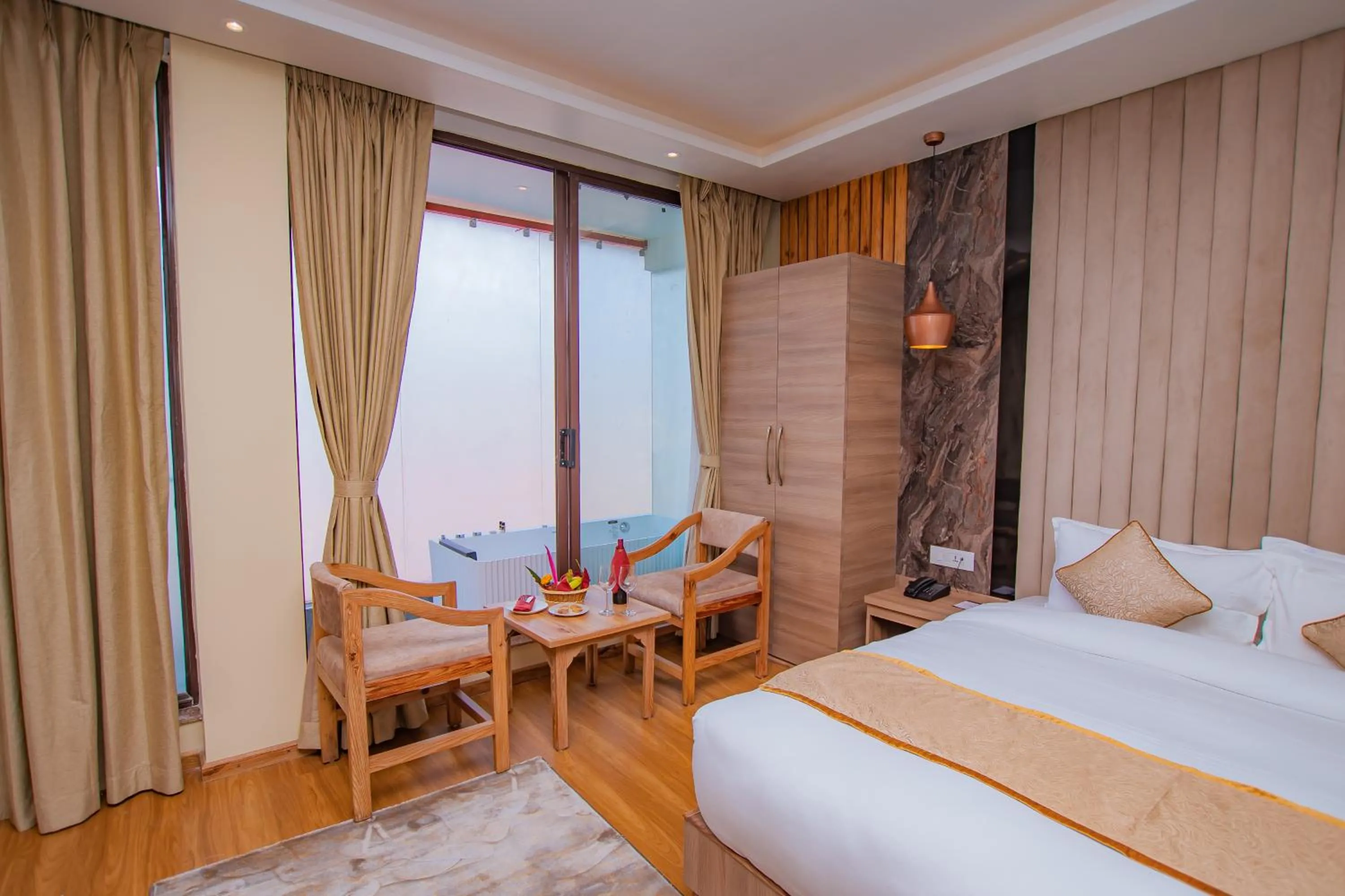 Photo of the whole room, Bed in Temple Himalaya Hotel & Spa