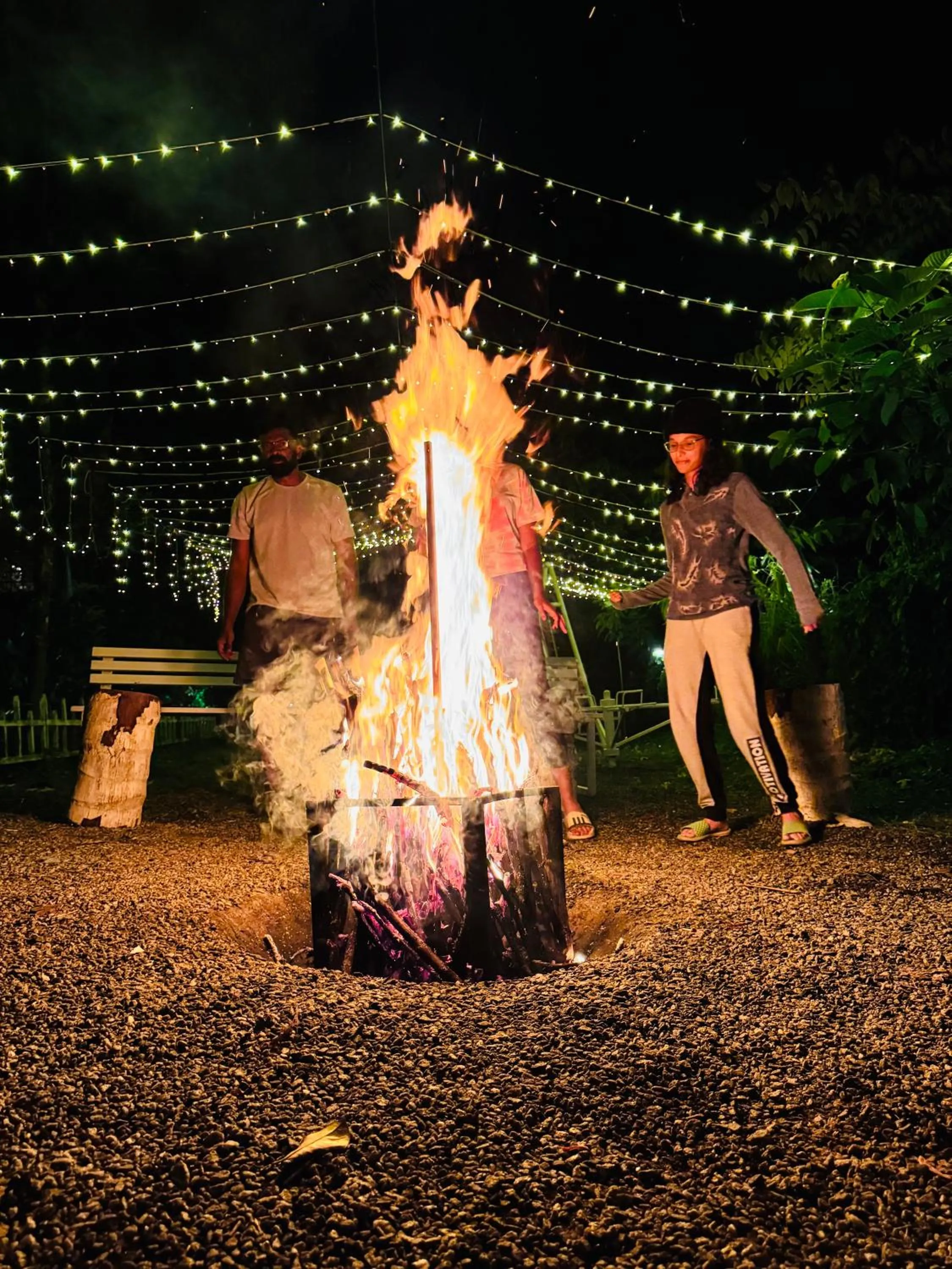 fireplace in Bay View Suites, Vythiri, Wayanad