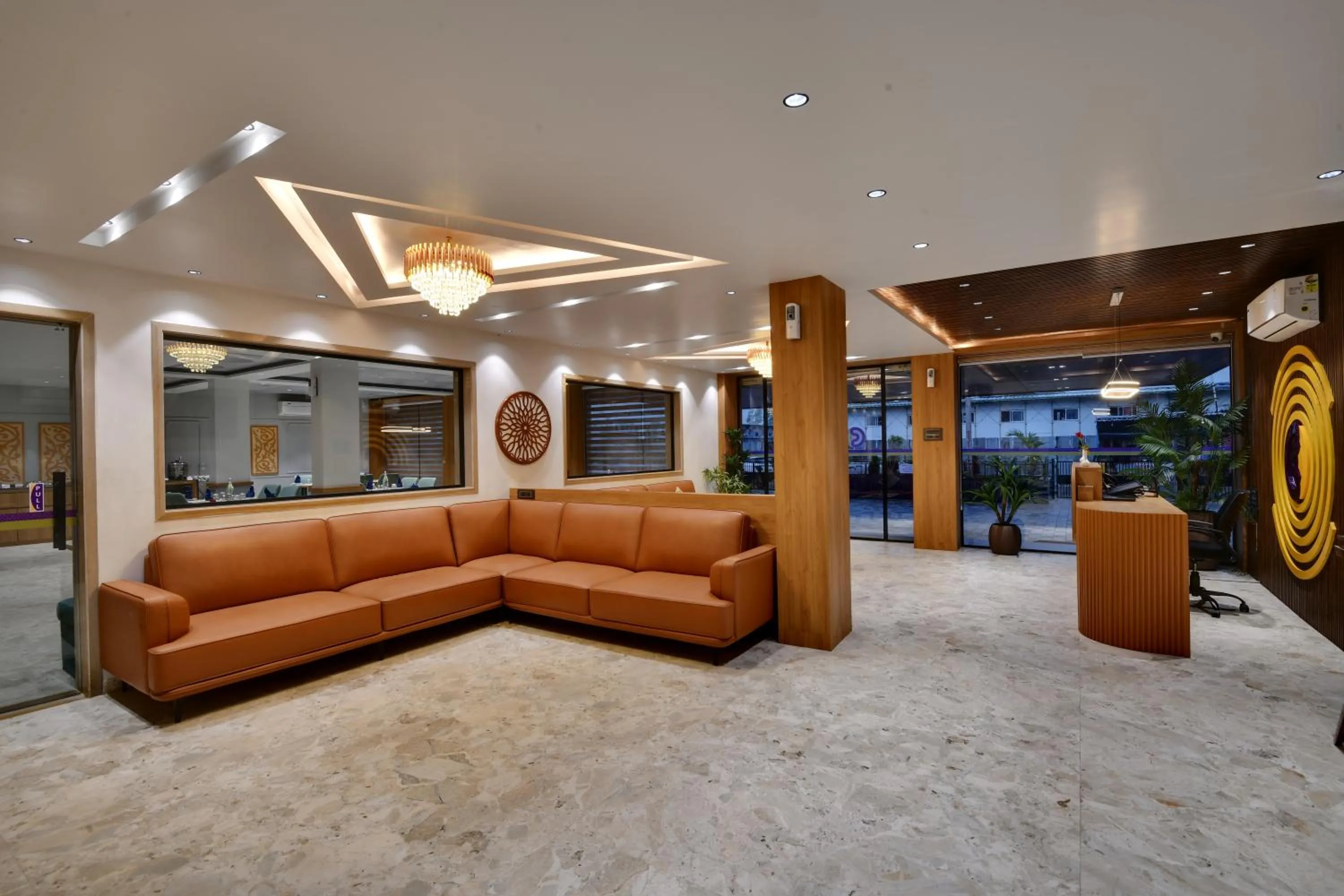 Seating area in Click Hotel Royal Pearl, Galenda, Dahej