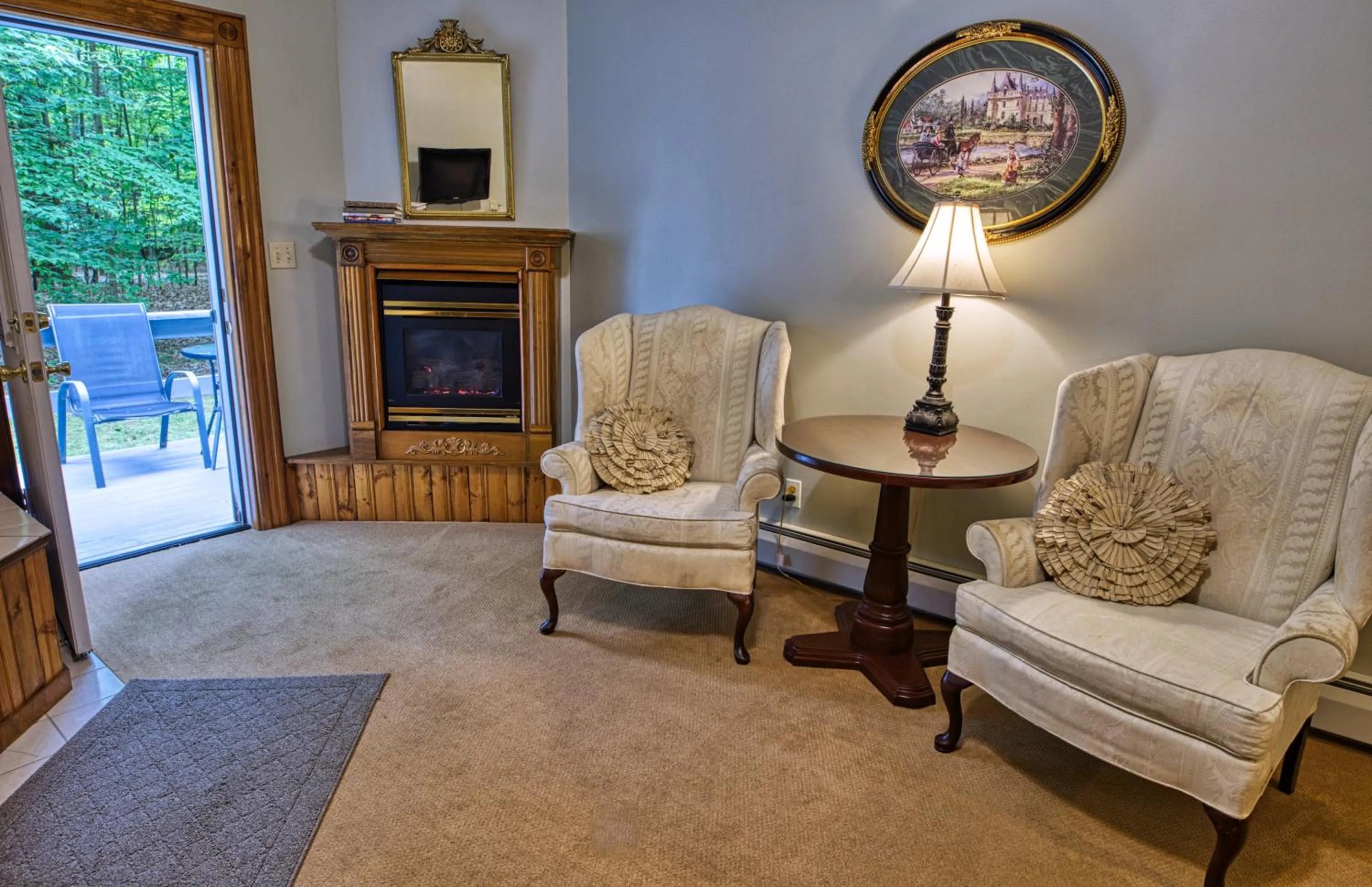 Seating area in Rockwell Falls Inn and Wine Bar