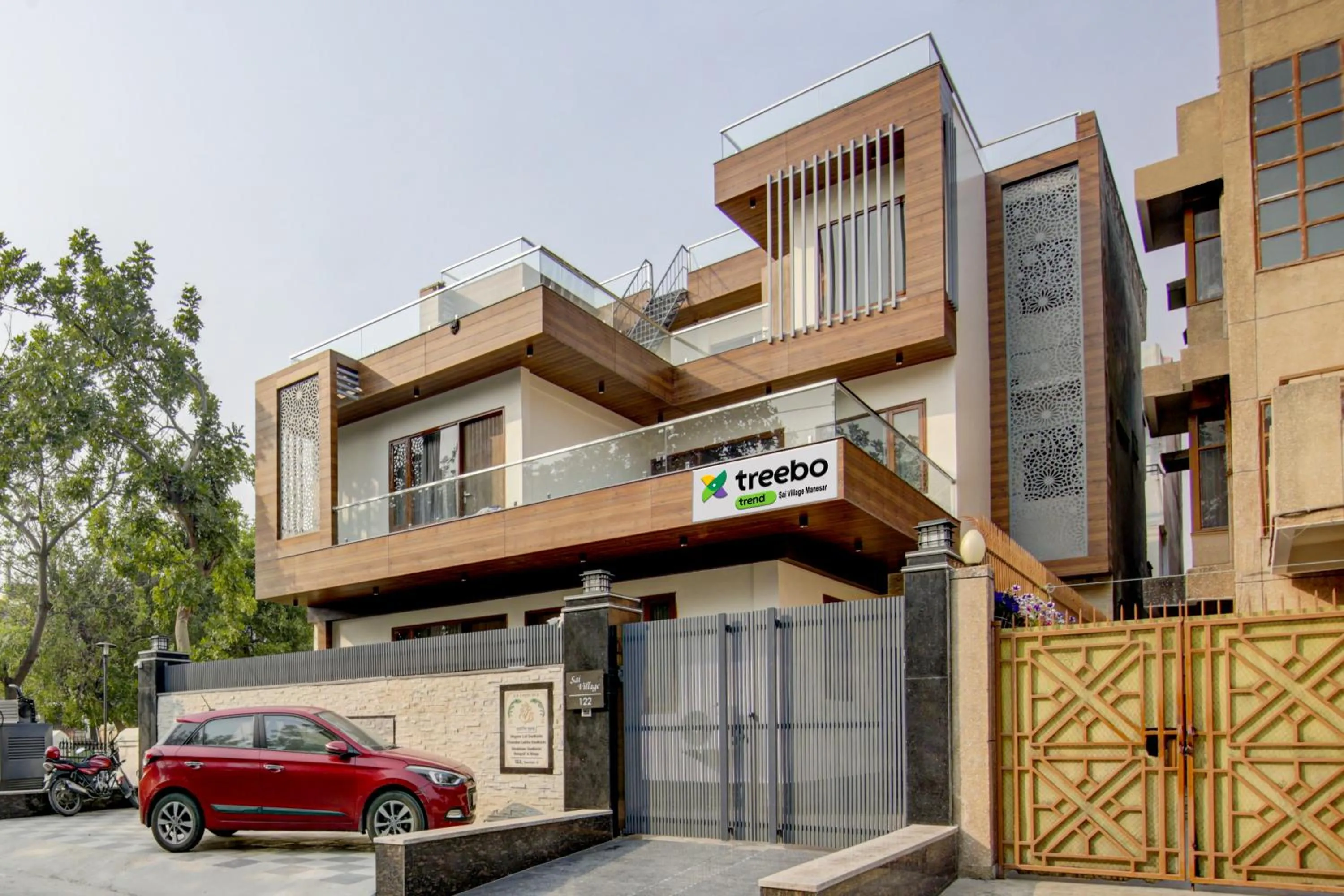 Property building in Treebo Sai Village, Manesar
