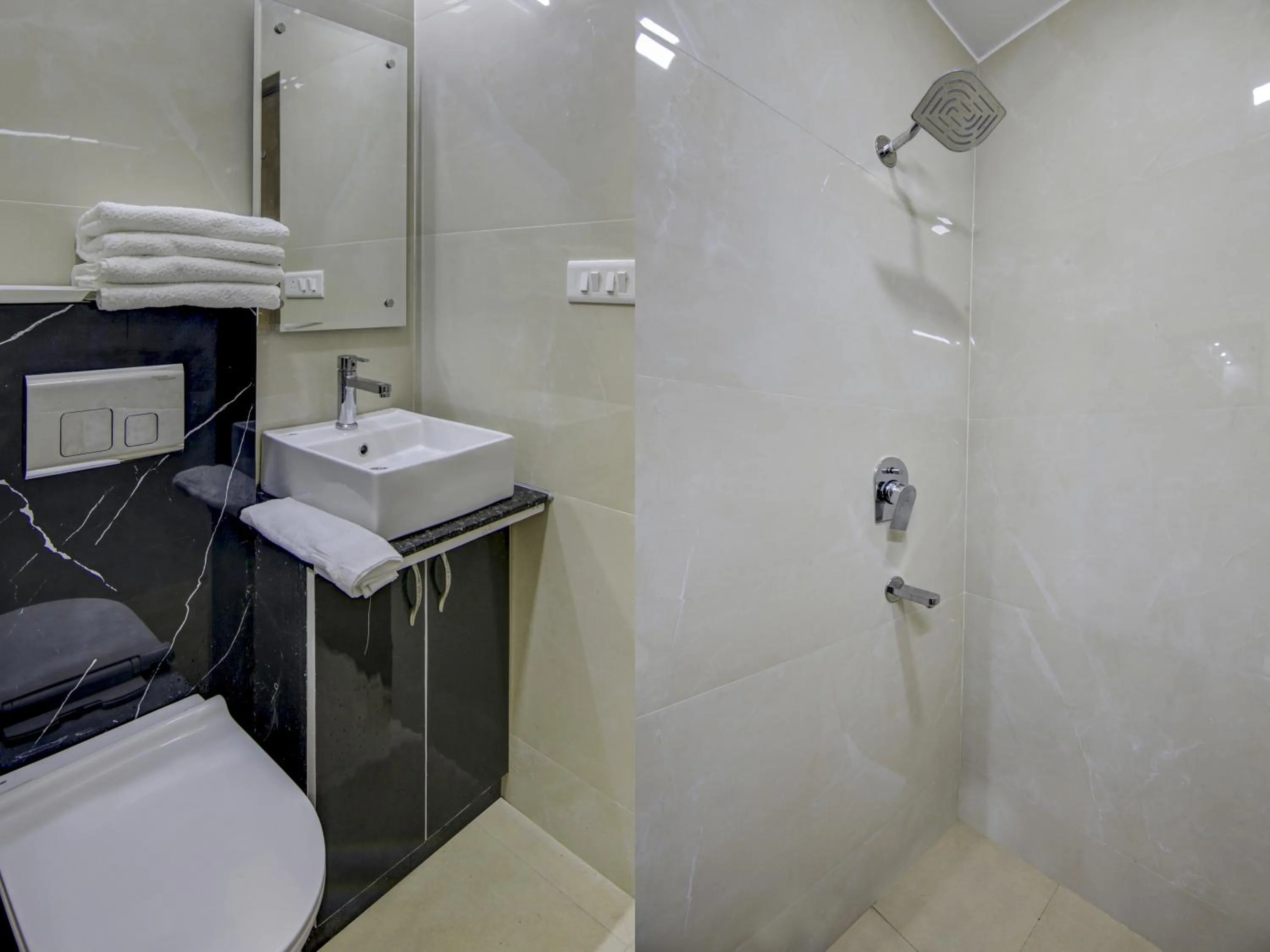 Bathroom in Treebo Sai Village, Manesar