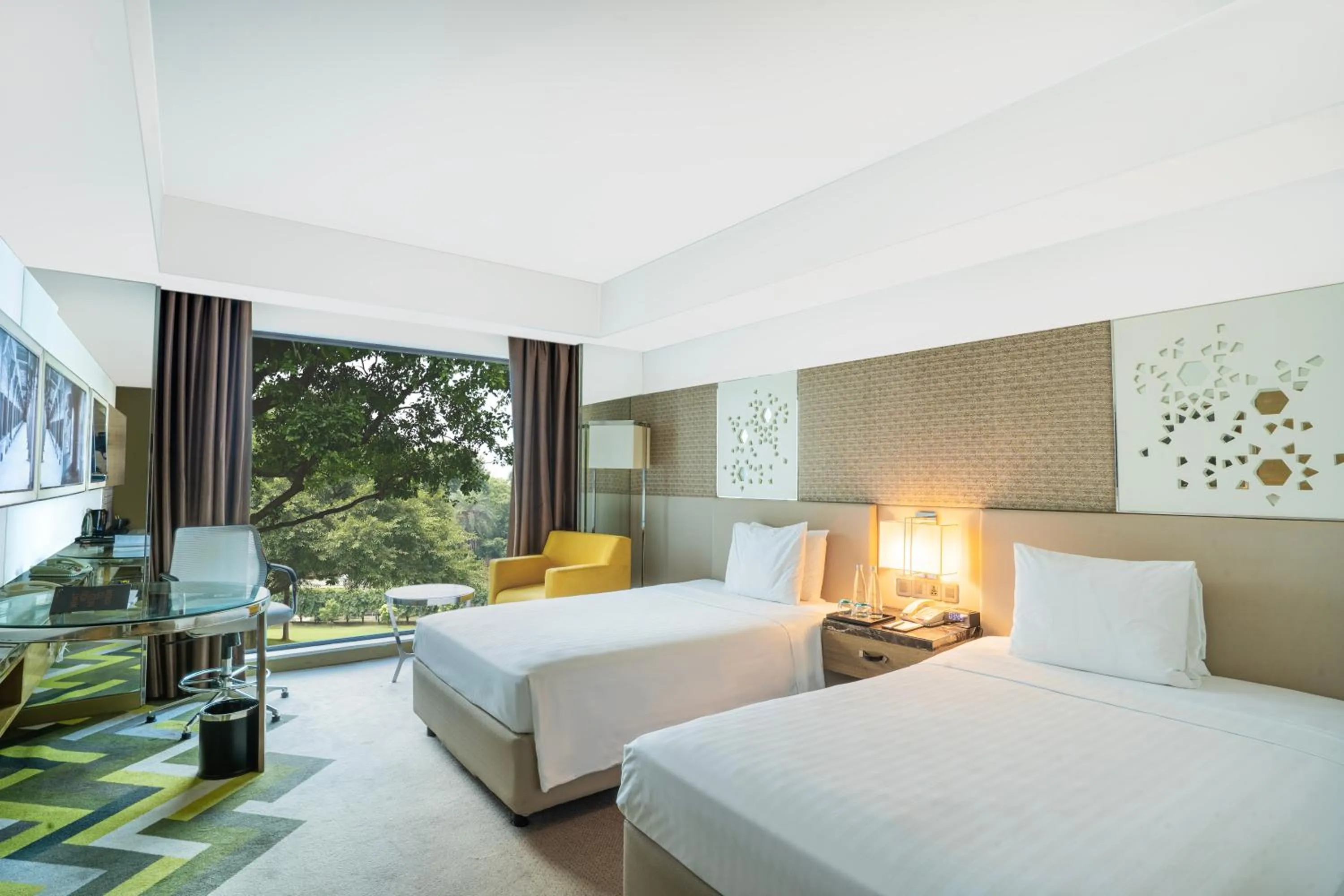 View (from property/room), Bed in Courtyard by Marriott Agra