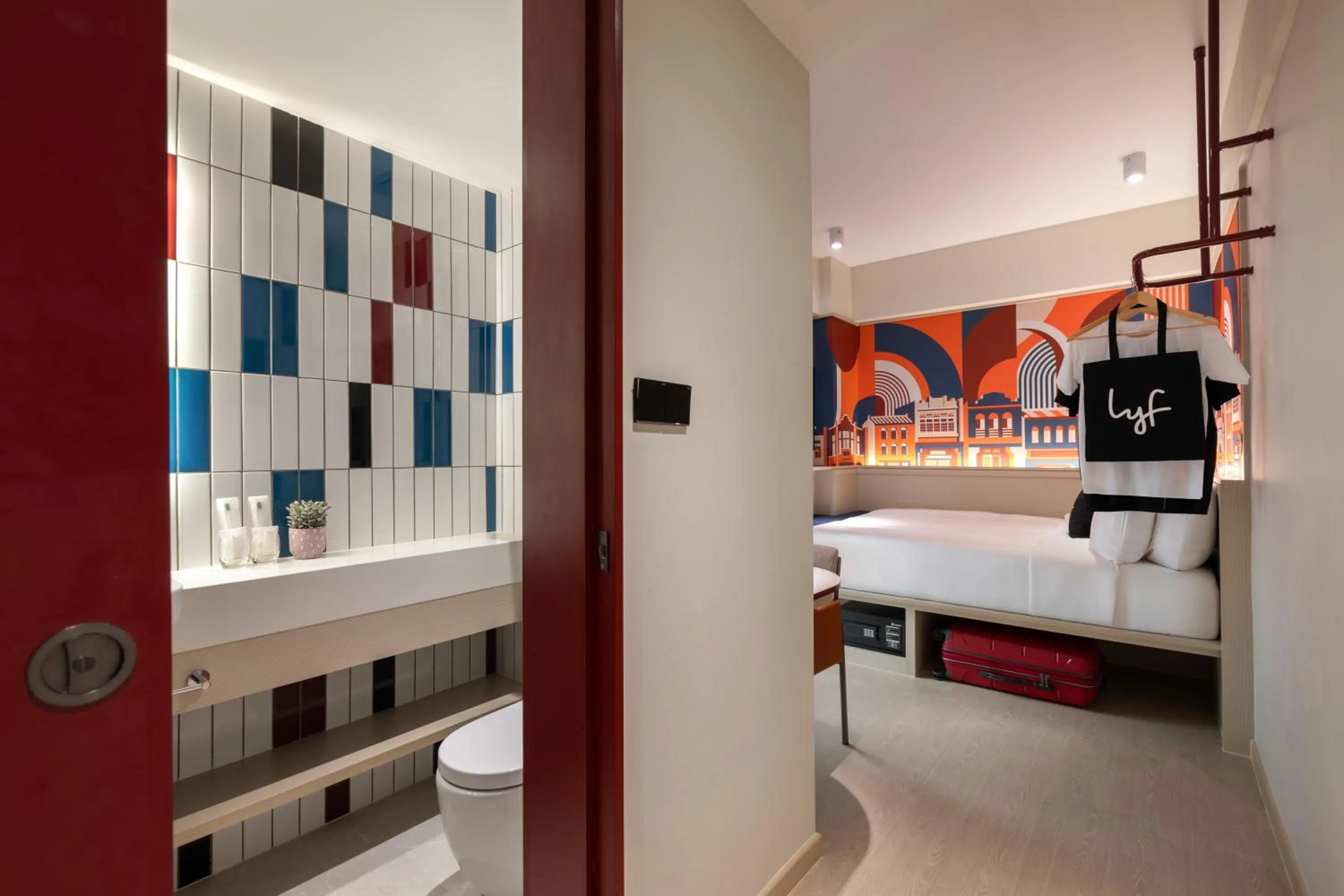 Bathroom, Bed in lyf Georgetown Penang