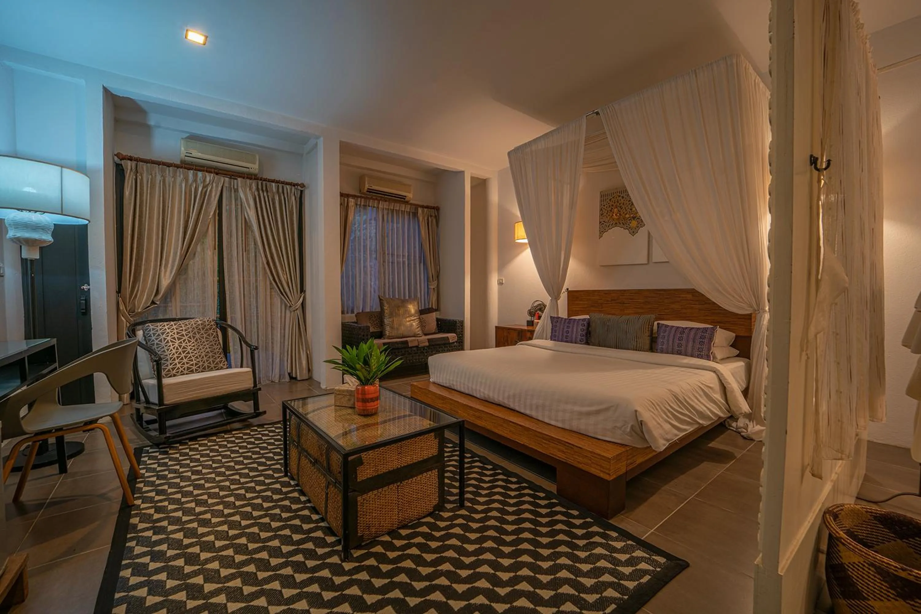 Bed in Baan Suan Residence เฮือนพักบ้านสวน