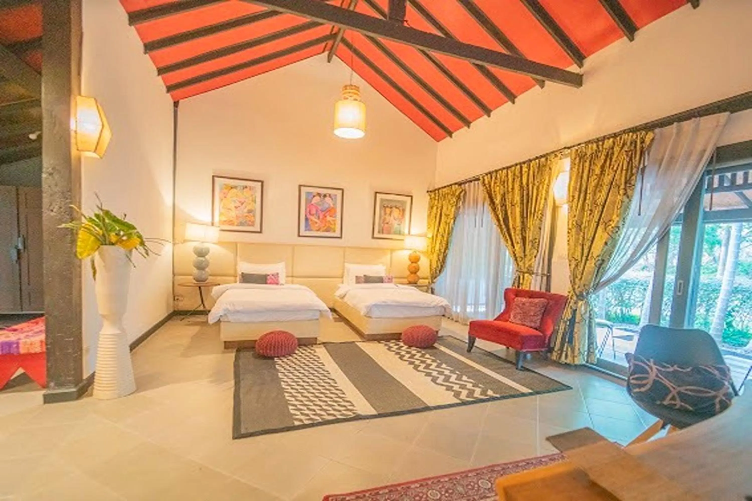 Bed in Baan Suan Residence เฮือนพักบ้านสวน